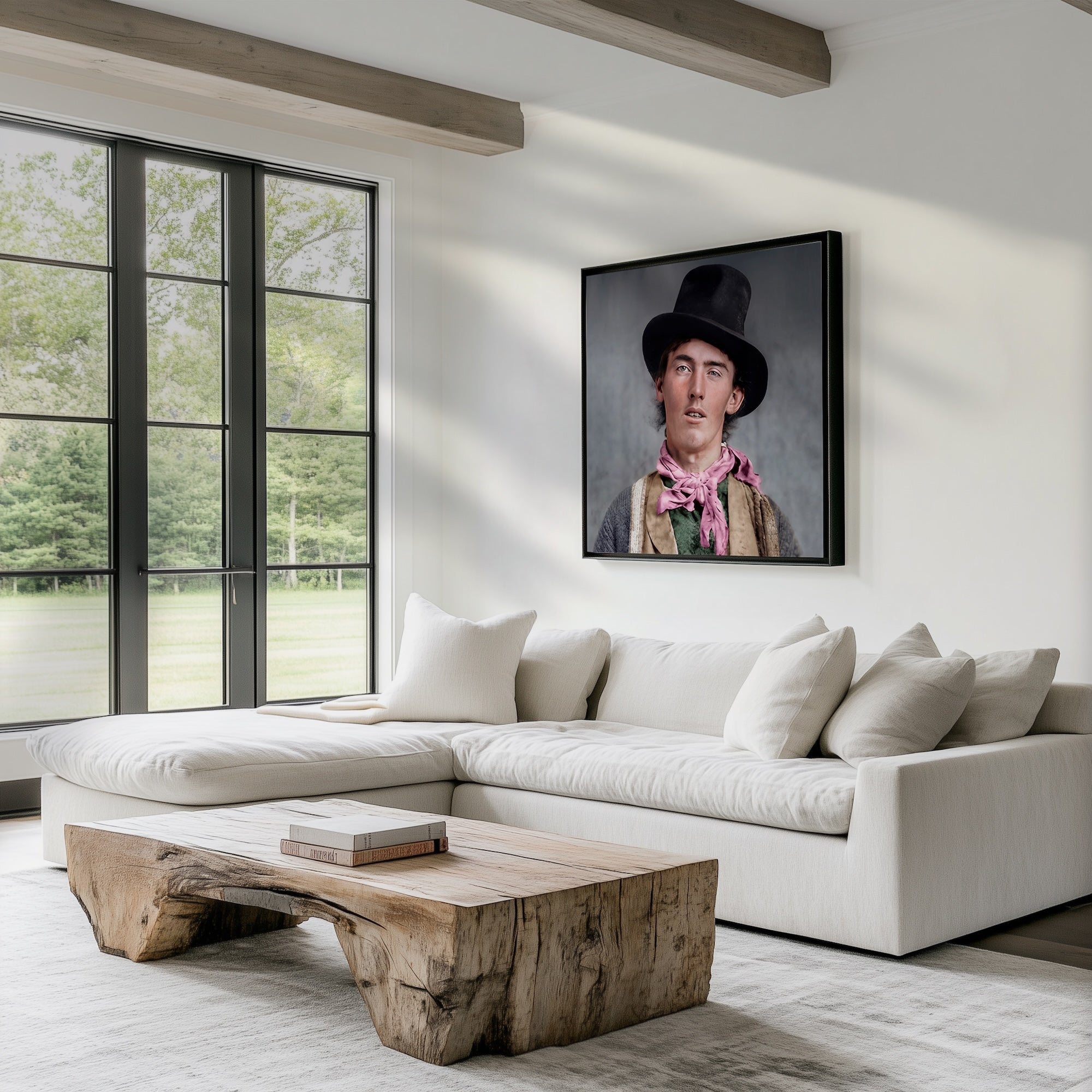 Billy the Kid Portrait: Restored Colorized Vintage Old West Outlaw Photo (Art Print)