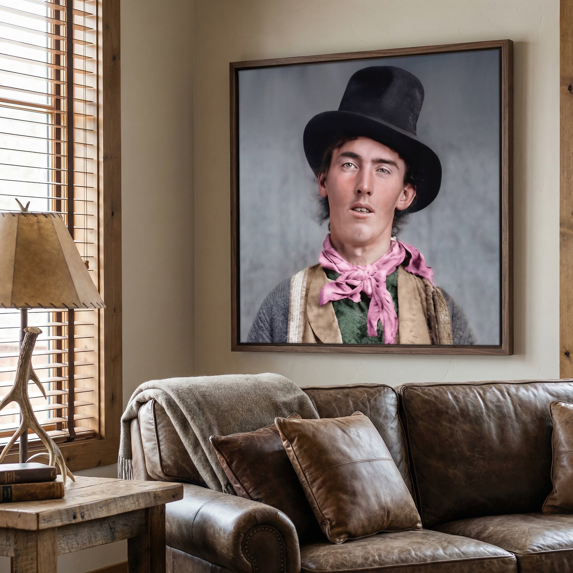 Billy the Kid Portrait: Restored Colorized Vintage Old West Outlaw Photo (Art Print)