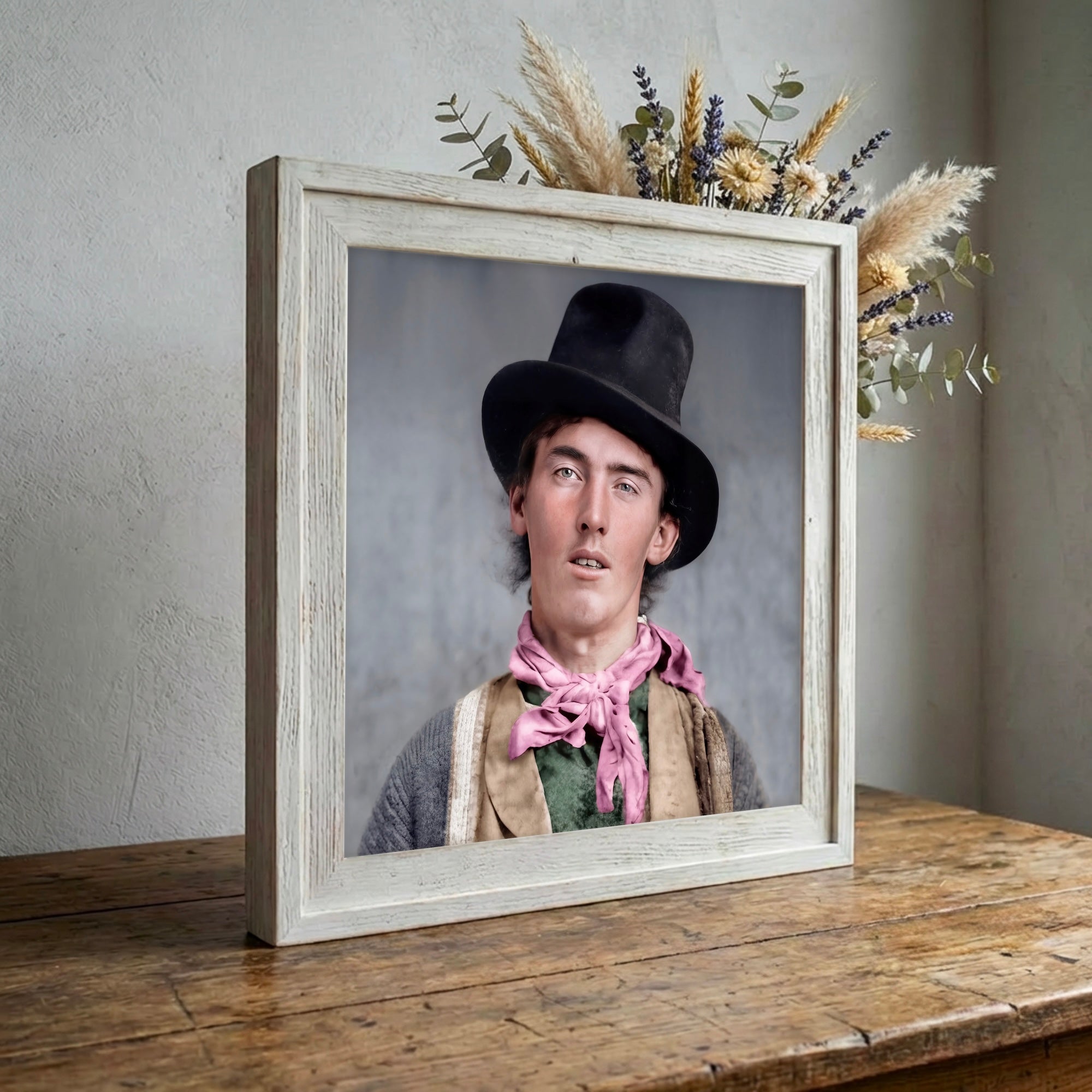 Billy the Kid Portrait: Restored Colorized Vintage Old West Outlaw Photo (Art Print)