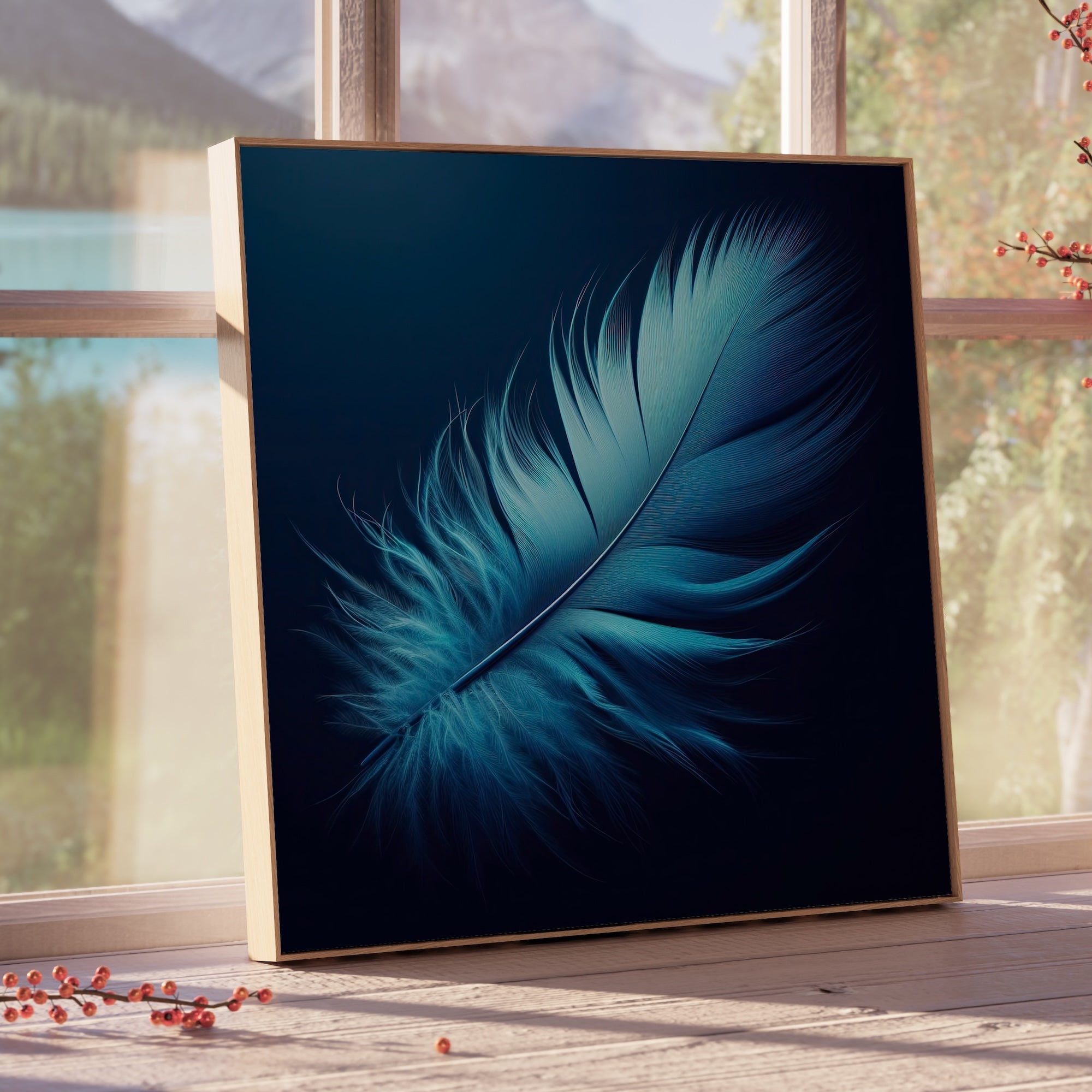 Black, White & Blue Feathers Bundle (Digital Download | Ready-to-Print Art)