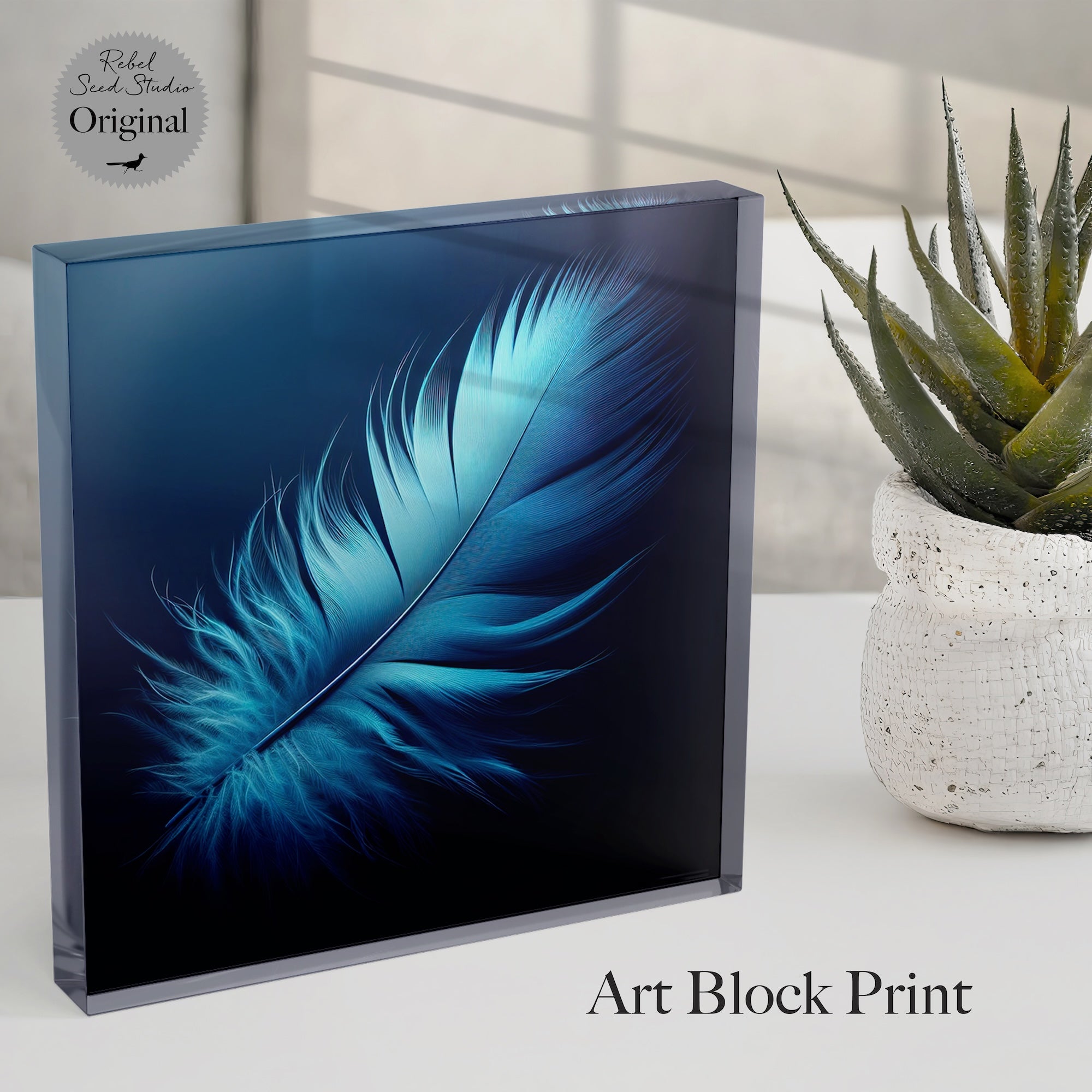 Blue Feather (Art Print)