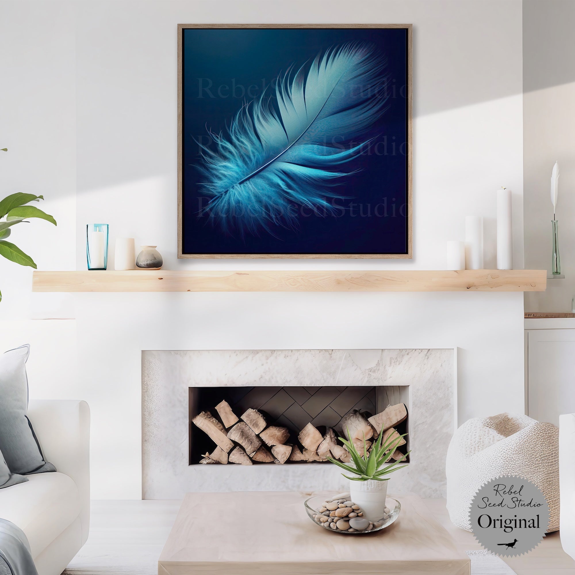 Blue Feather (Art Print)