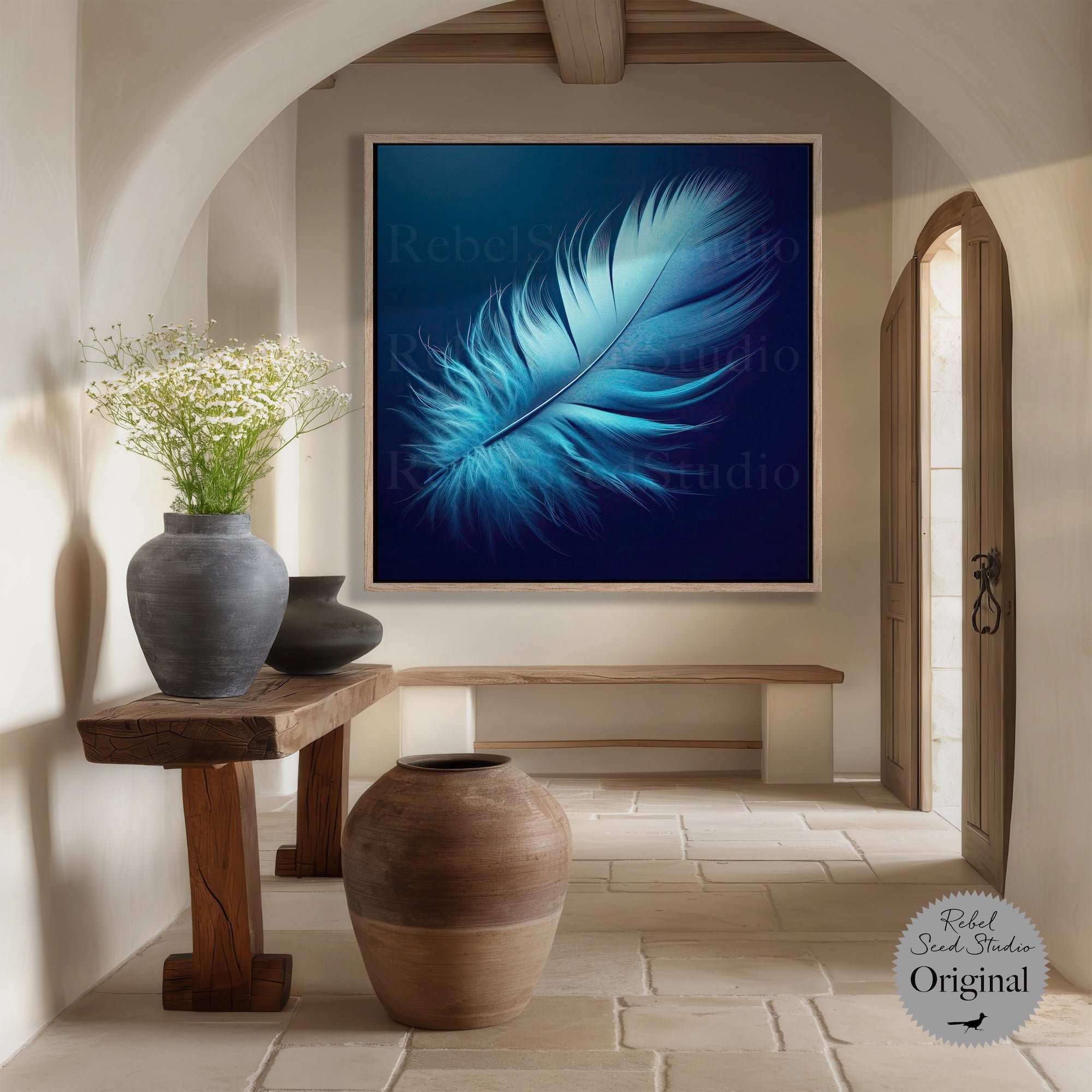 Blue Feather (Art Print)