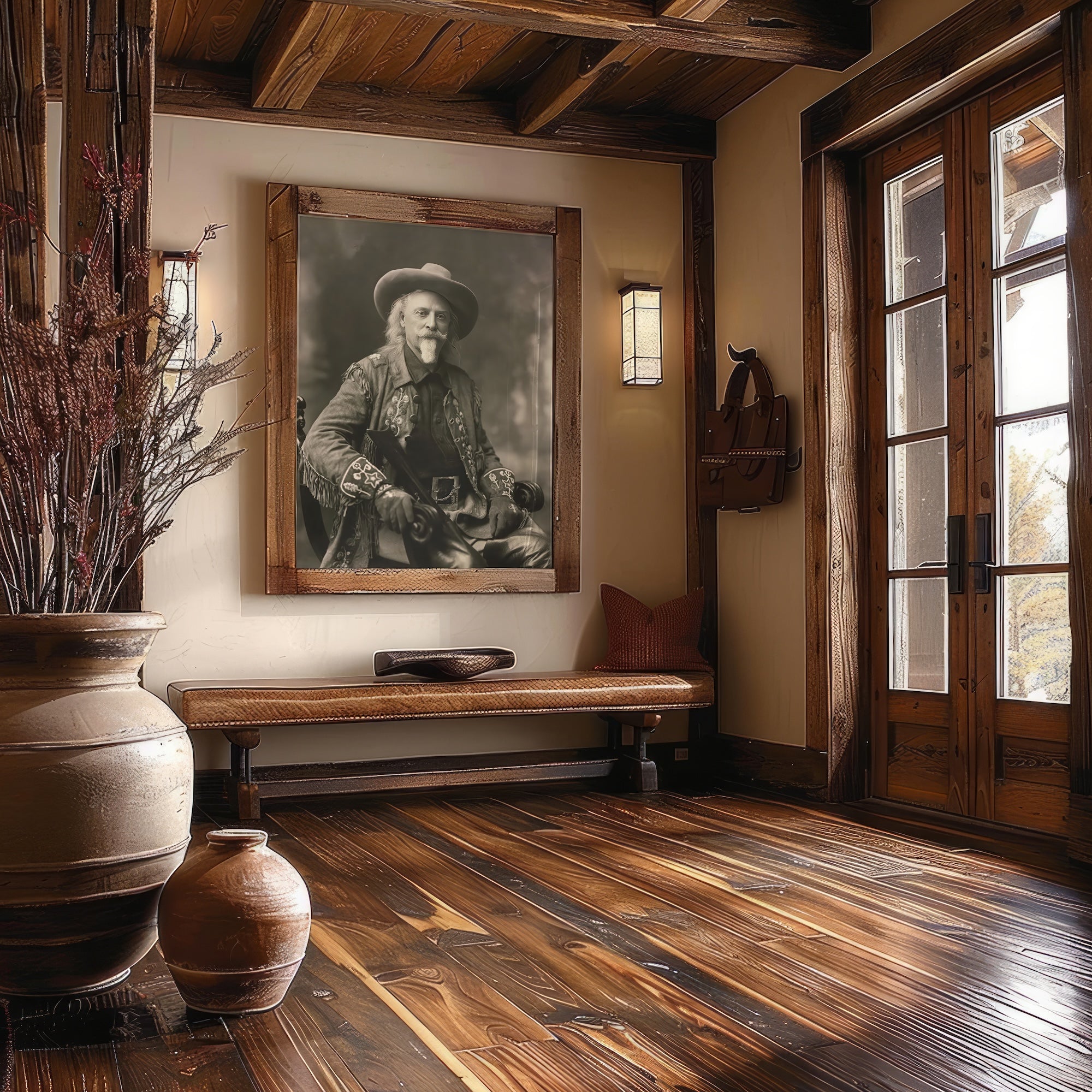 Buffalo Bill Cody: Vintage Old West Frontiersman Sepia Tone Photograph (Art Print)