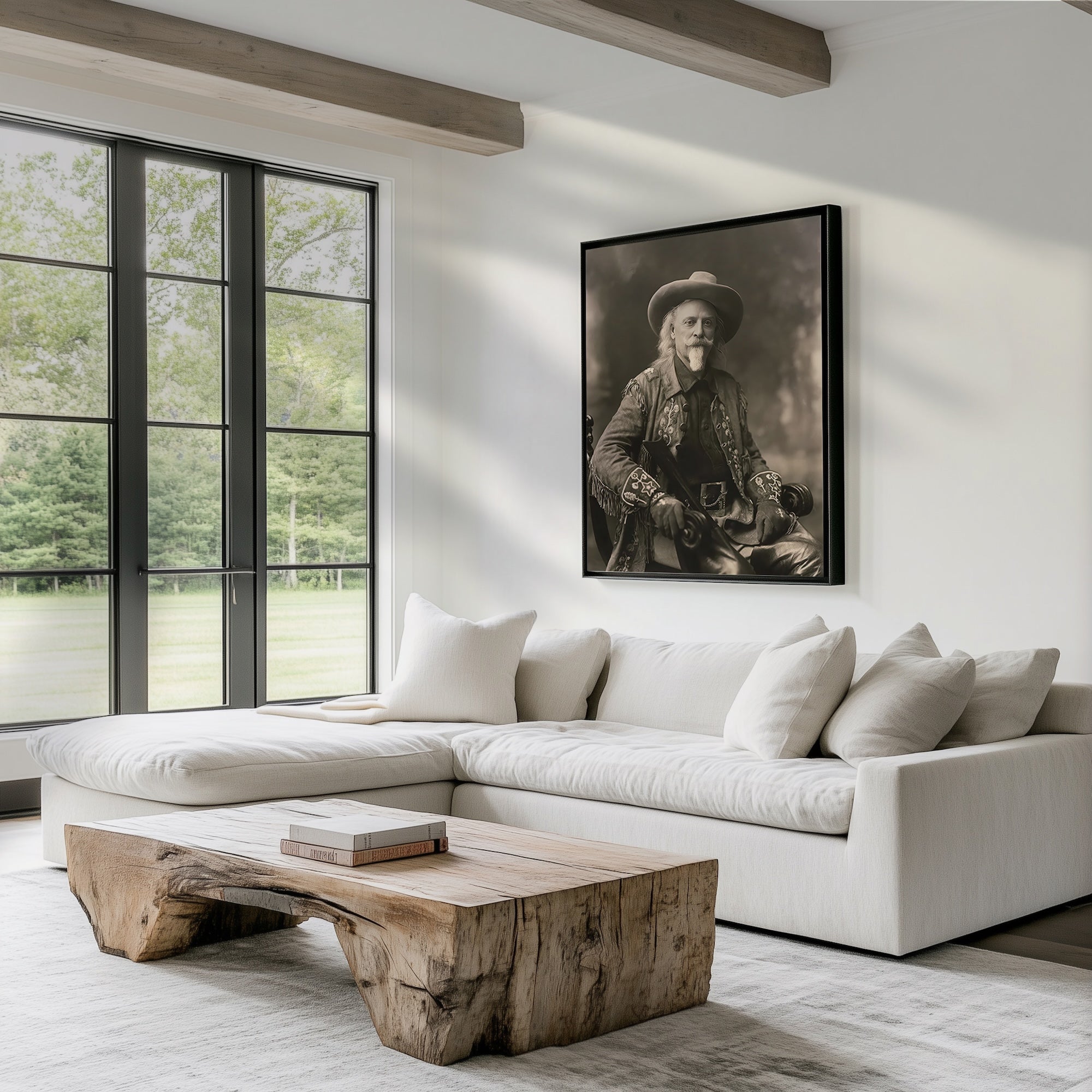 Buffalo Bill Cody: Vintage Old West Frontiersman Sepia Tone Photograph (Art Print)