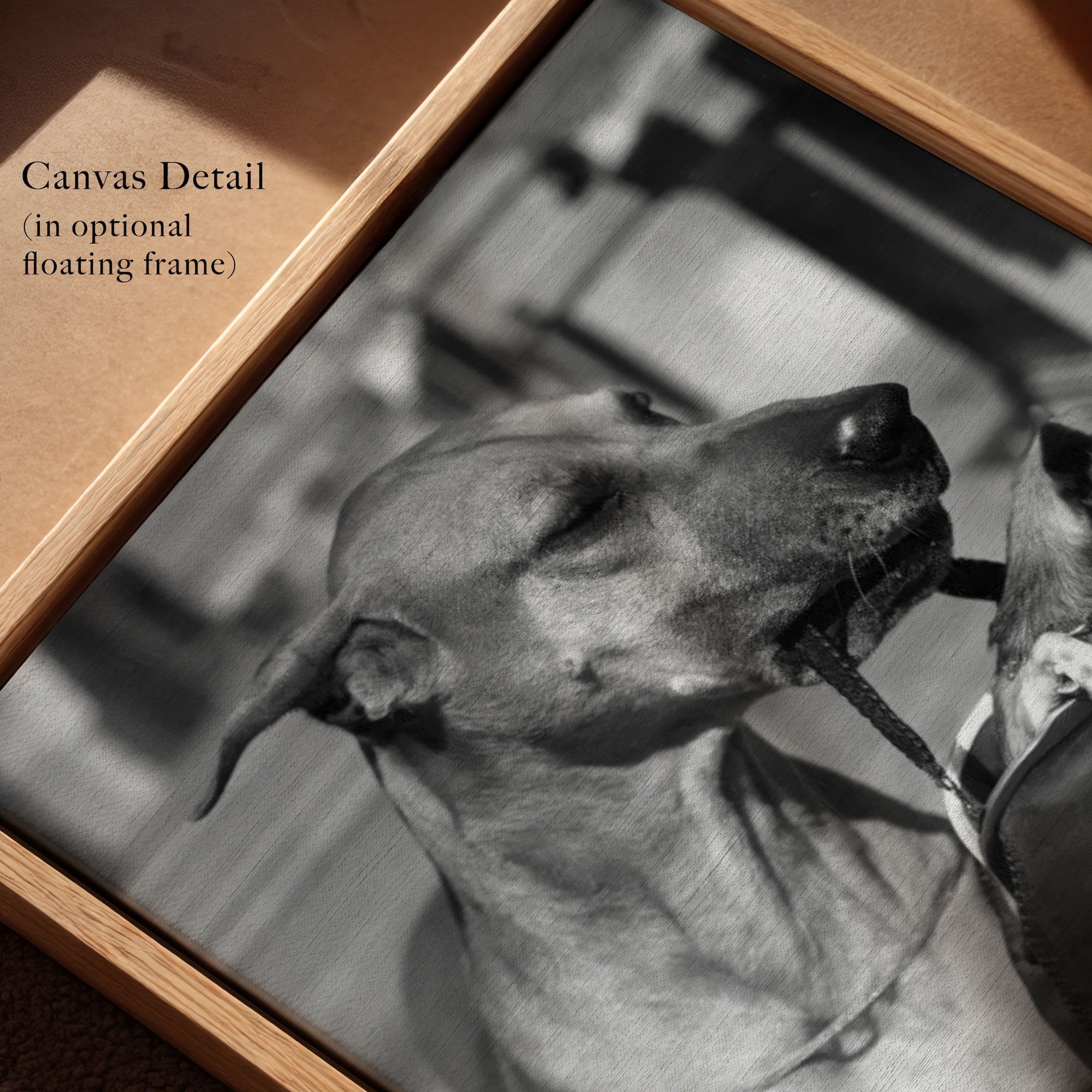 Great Dane and a Tiny Chihuahua Dog in a Purse - Funny Vintage Black & White Photograph (Art Print)