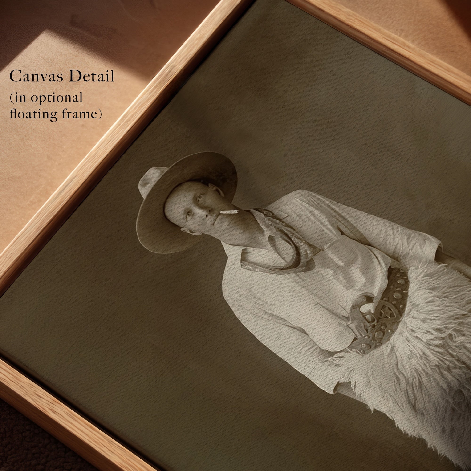 Fancy Duds: Cowboy in Wool Chaps - Vintage Old West Sepia Photograph (Art Print)