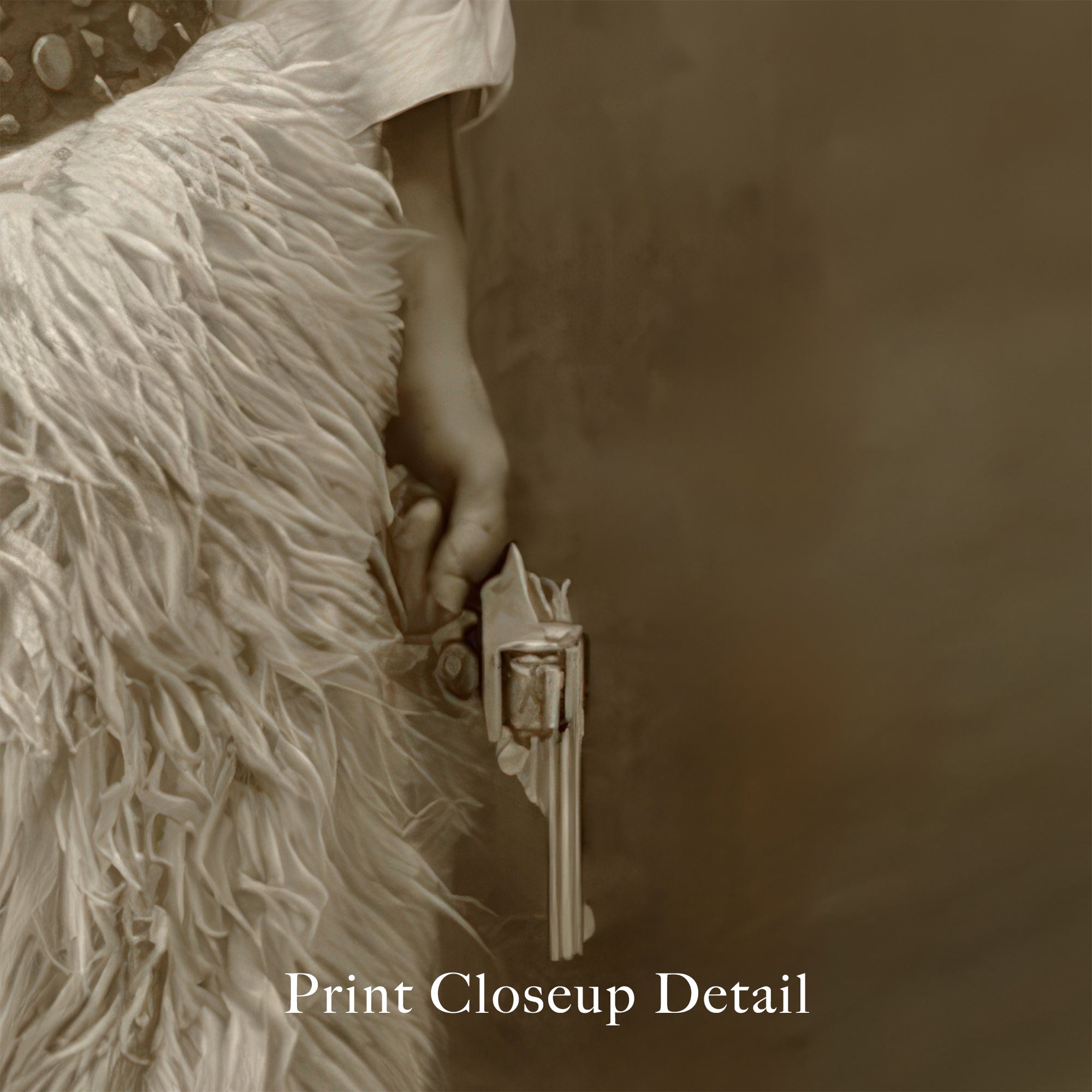 Fancy Duds: Cowboy in Wool Chaps - Vintage Old West Sepia Photograph (Art Print)