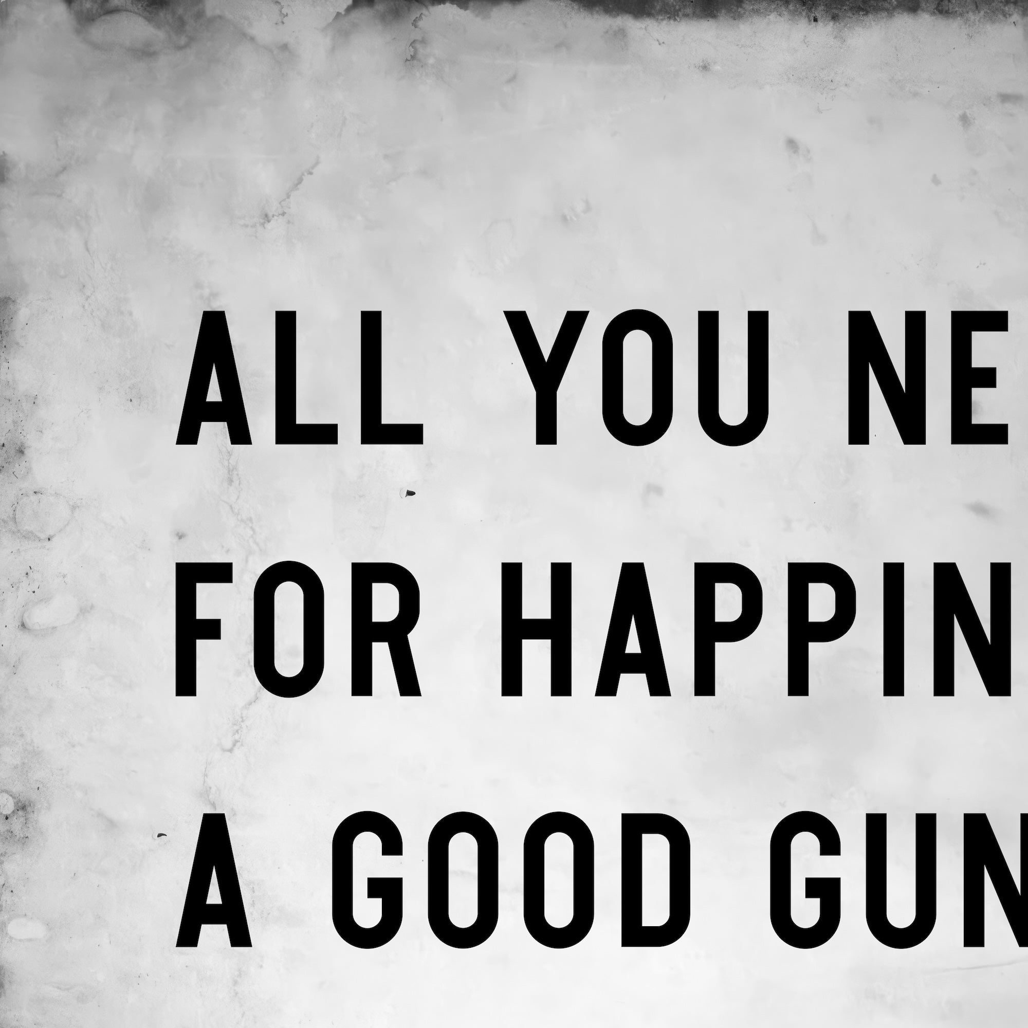 Daniel Boone Quote: All You Need For Happiness is a Good Gun, a Good Horse, and a Good Wife (Art Print)