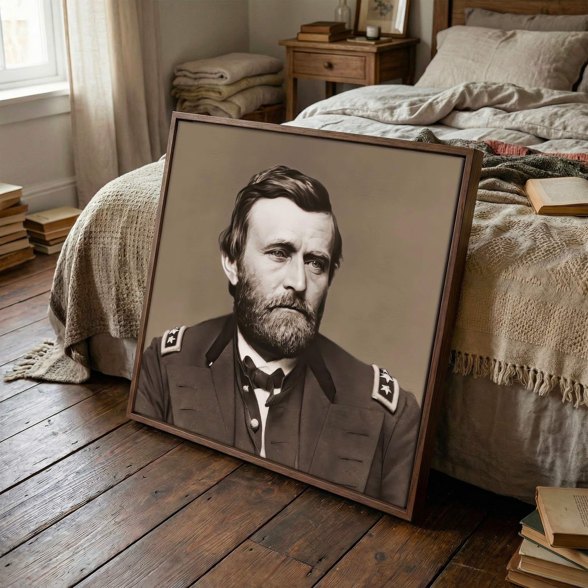 General Ulysses S. Grant Portrait: Vintage Civil War Era Sepia Photograph (Art Print)