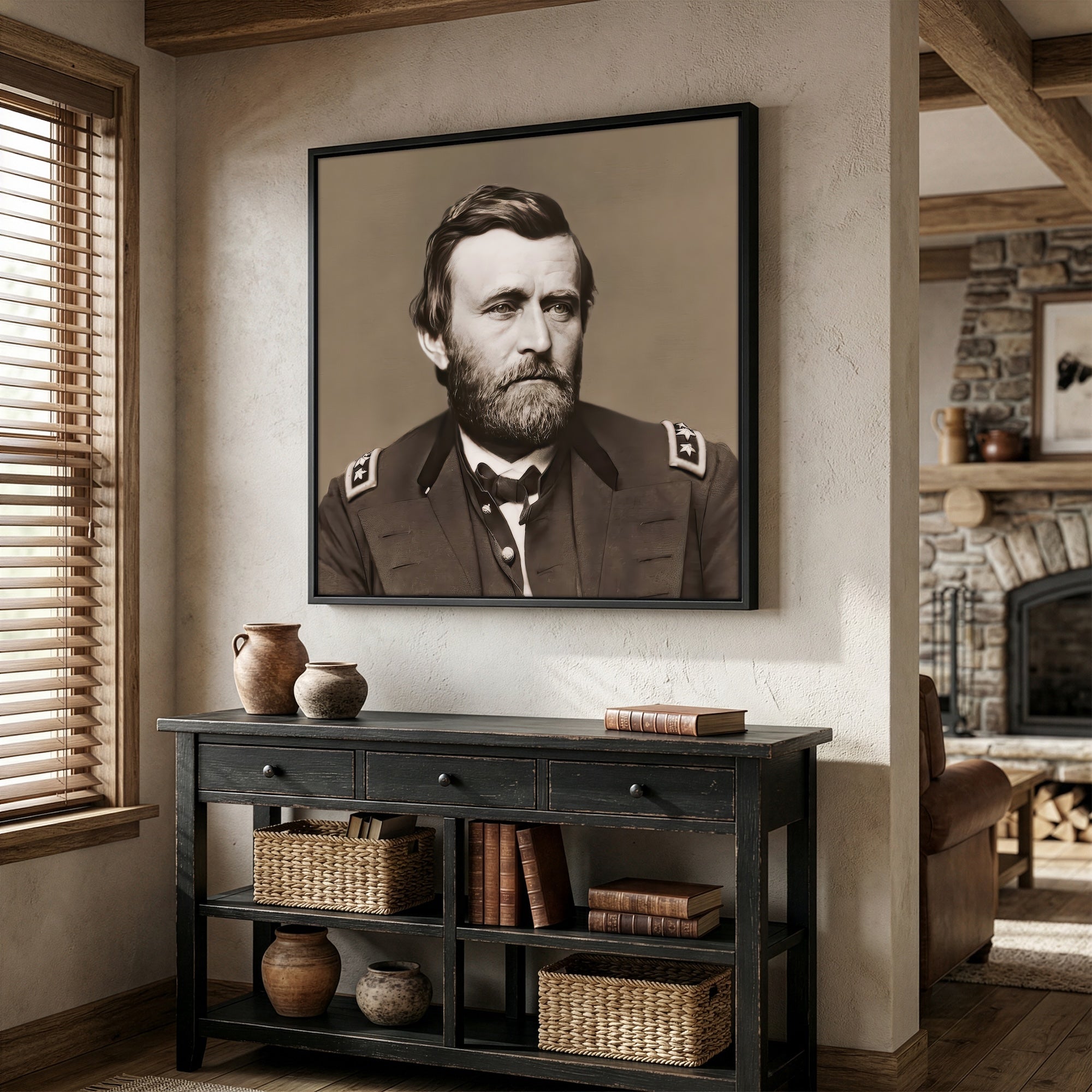 General Ulysses S. Grant Portrait: Vintage Civil War Era Sepia Photograph (Art Print)