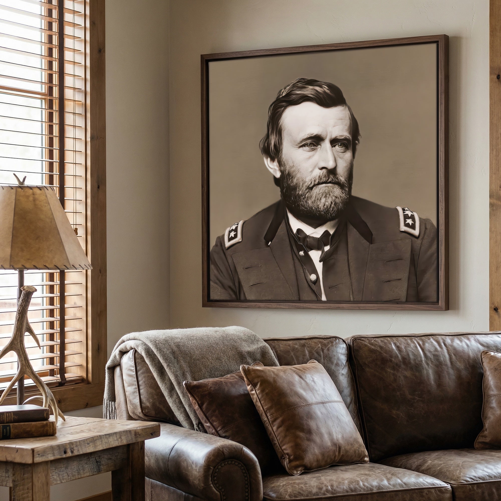 General Ulysses S. Grant Portrait: Vintage Civil War Era Sepia Photograph (Art Print)