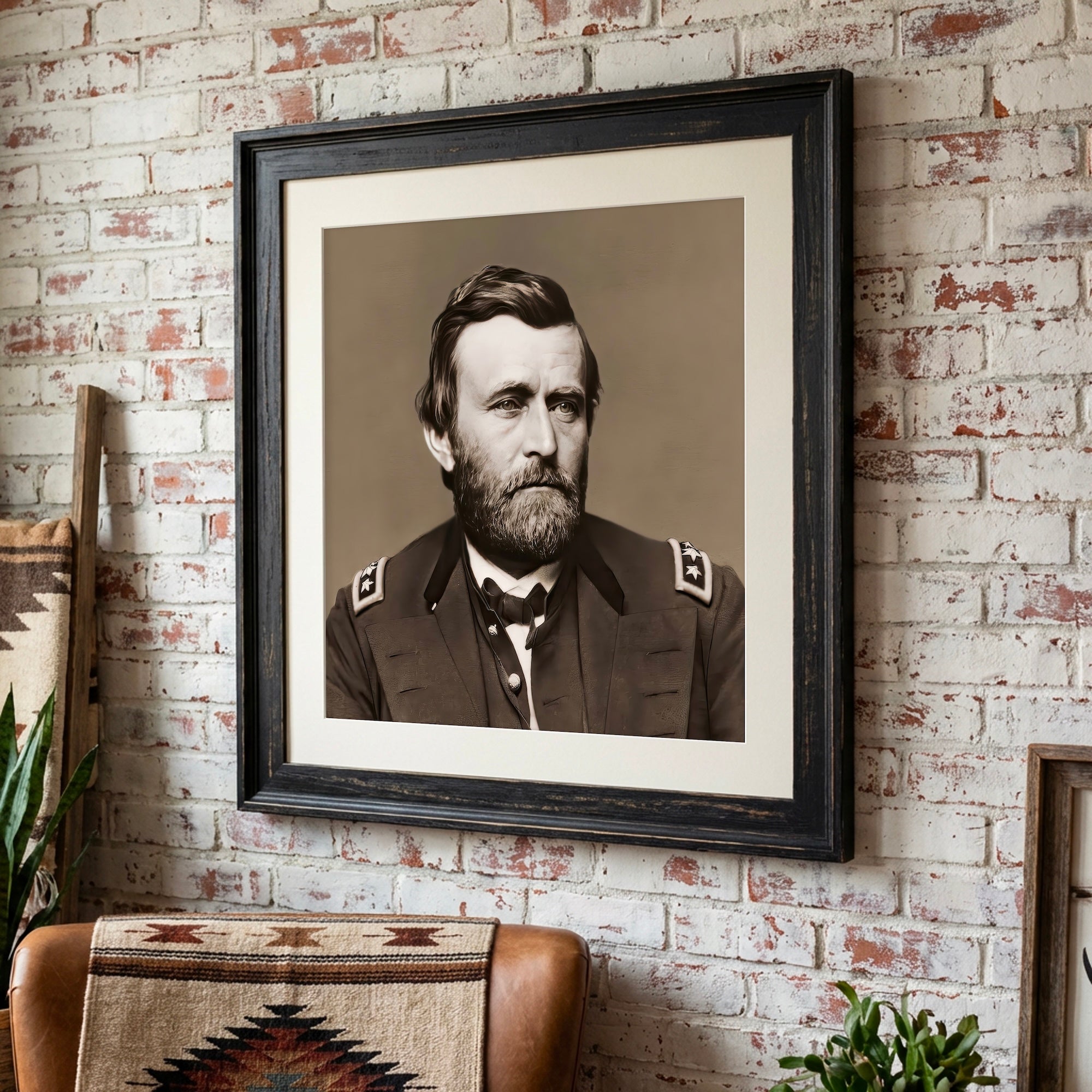 General Ulysses S. Grant Portrait: Vintage Civil War Era Sepia Photograph (Art Print)