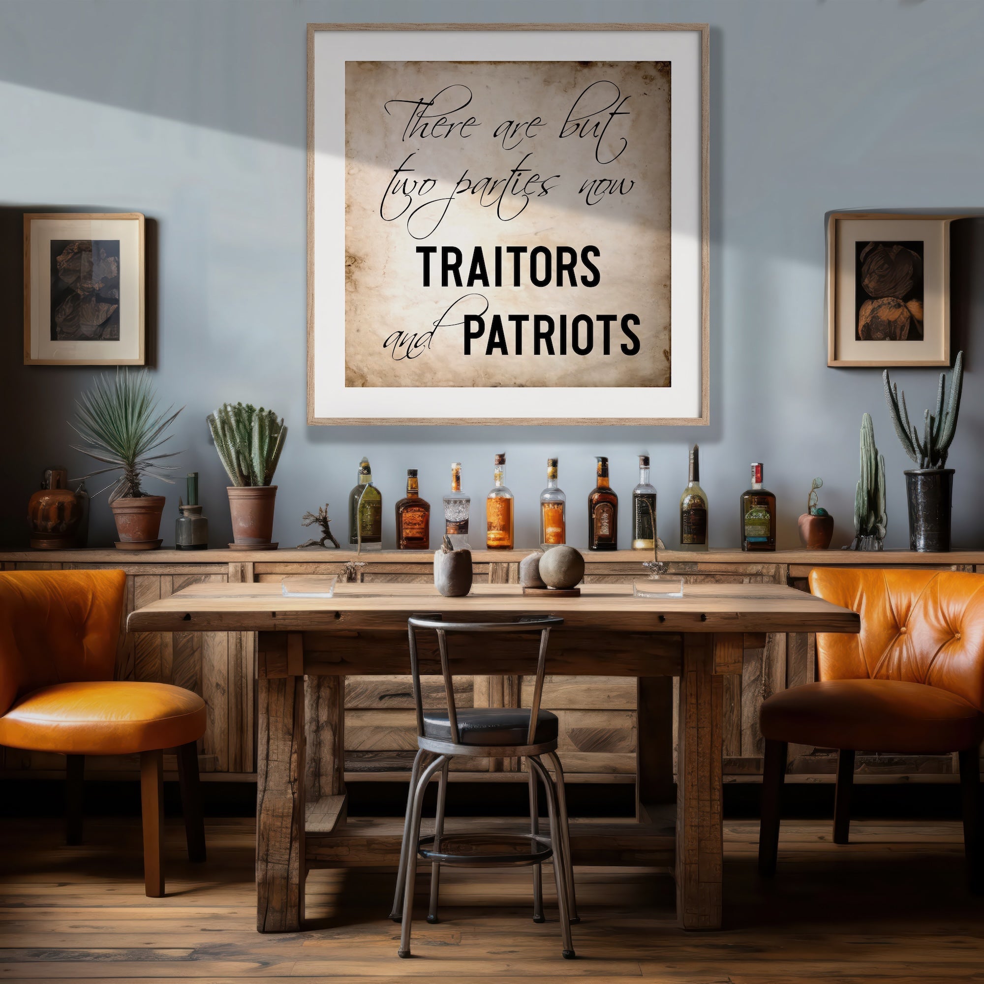 General Ulysses S. Grant Civil War Quote: There Are But Two Parties Now, Traitors & Patriots (Ready-to-Frame Fine Art Poster Print)