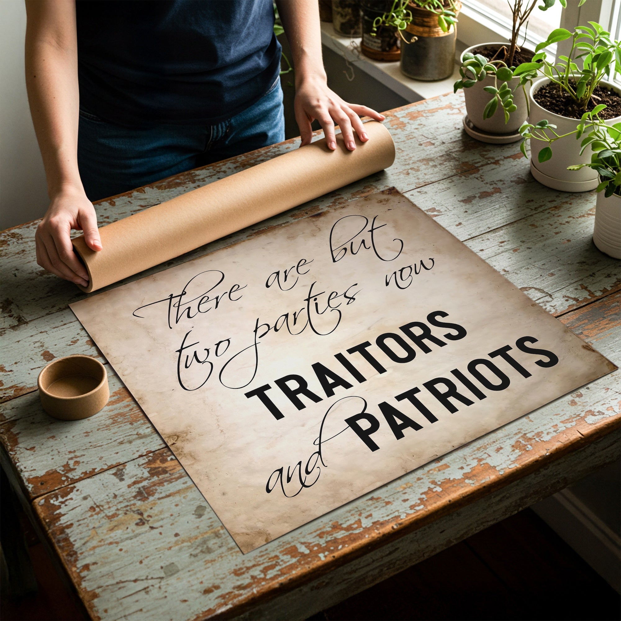 General Ulysses S. Grant Civil War Quote: There Are But Two Parties Now, Traitors & Patriots (Art Print)
