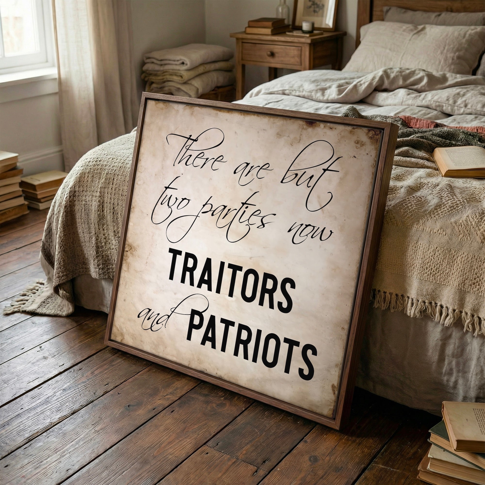 General Ulysses S. Grant Civil War Quote: There Are But Two Parties Now, Traitors & Patriots (Art Print)
