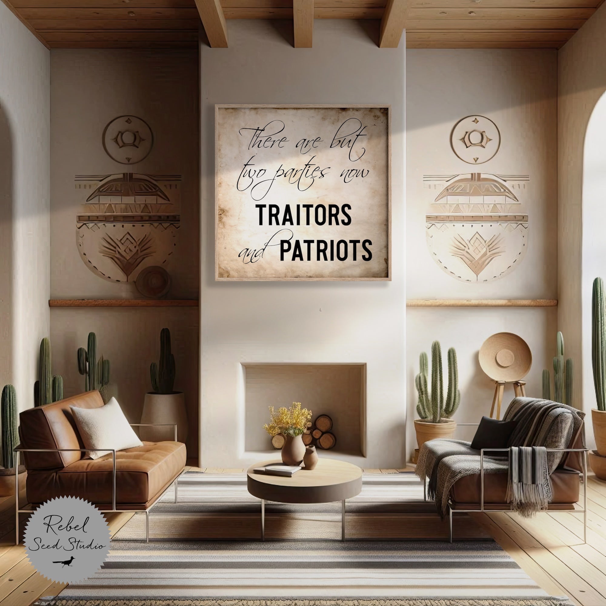 General Ulysses S. Grant Civil War Quote: There Are But Two Parties Now, Traitors & Patriots (Ready-to-Frame Fine Art Poster Print)