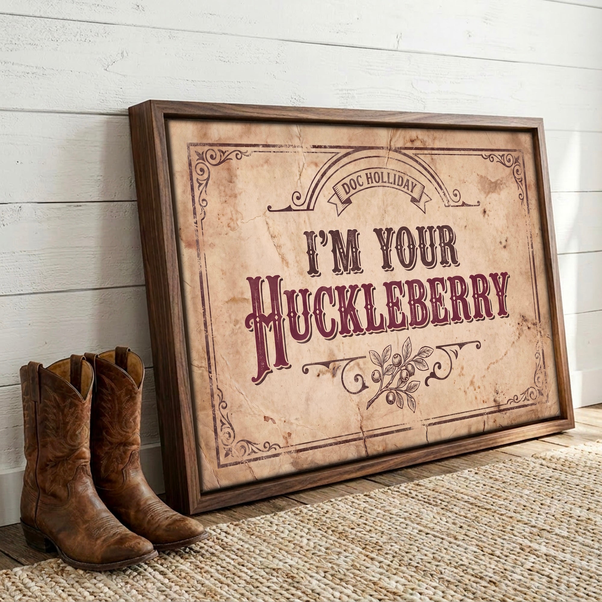 I'm Your Huckleberry: Doc Holliday Tombstone Movie Quote - Vintage Old West Art Print