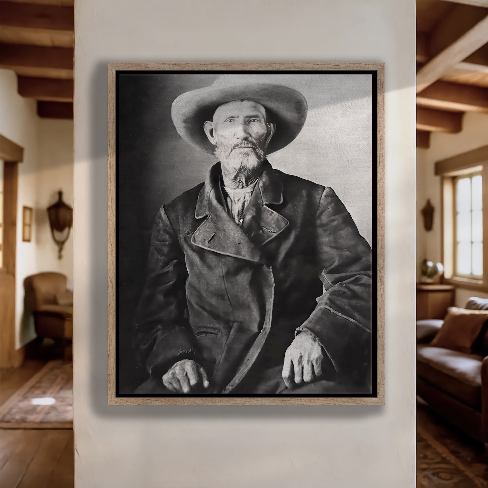 Frontiersman Jim Bridger: Vintage Old West Black & White Photograph (Art Print)