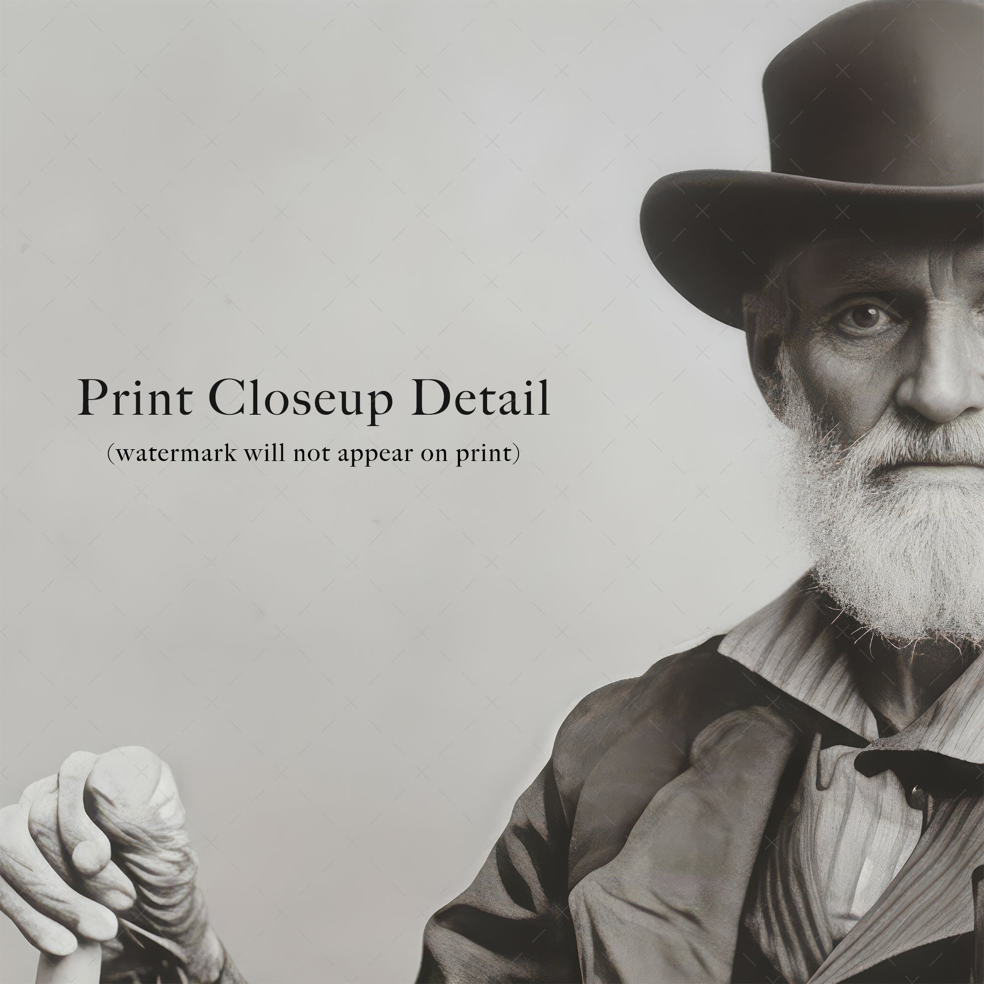 Frontiersman John David Albert: Vintage Old West Black & White Photograph (Art Print)