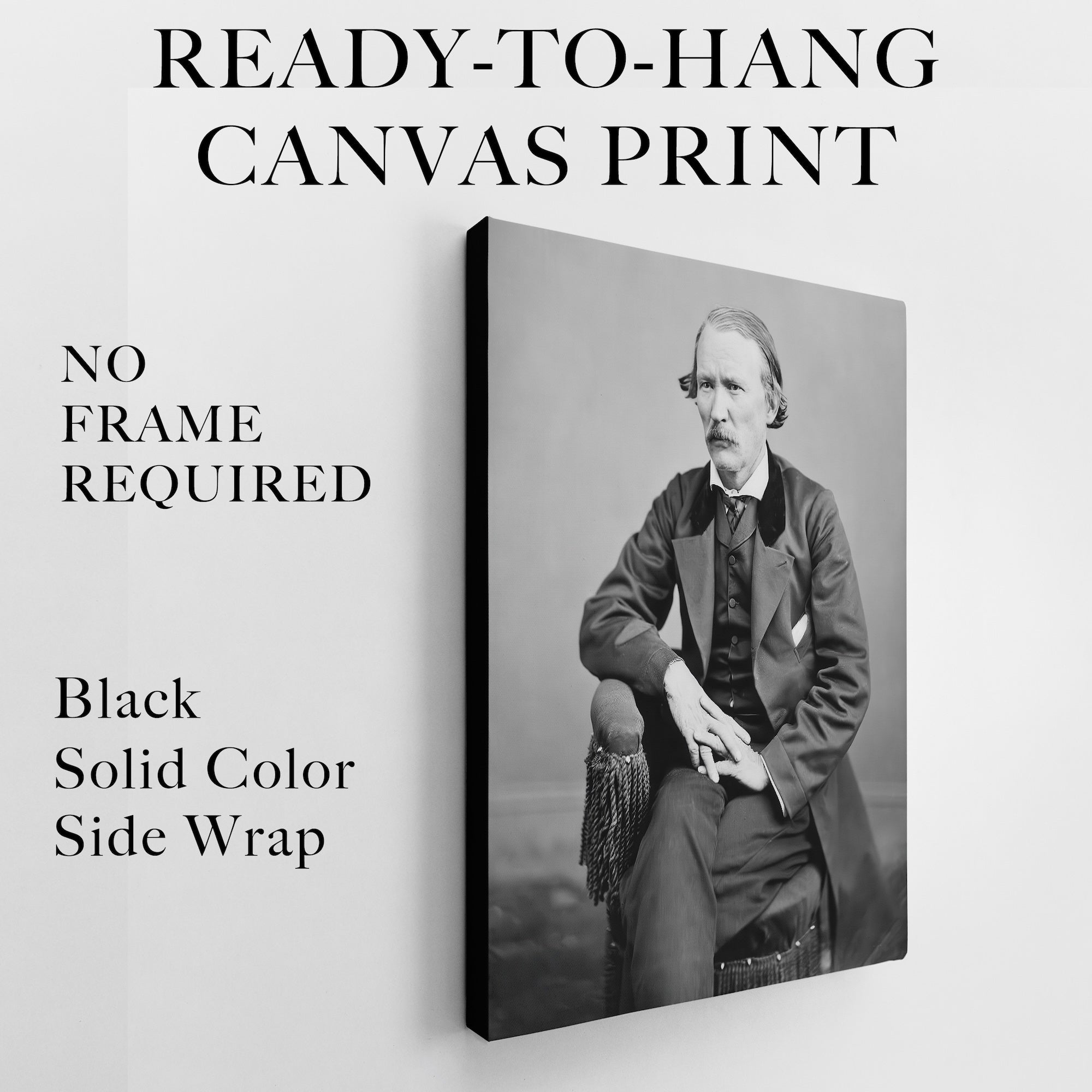 Frontiersman Kit Carson: Vintage Old West Black & White Photograph (Art Print)