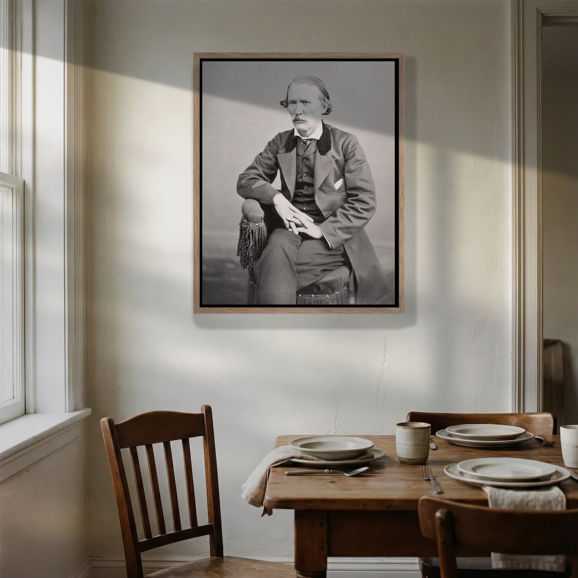 Frontiersman Kit Carson: Vintage Old West Black & White Photograph (Art Print)