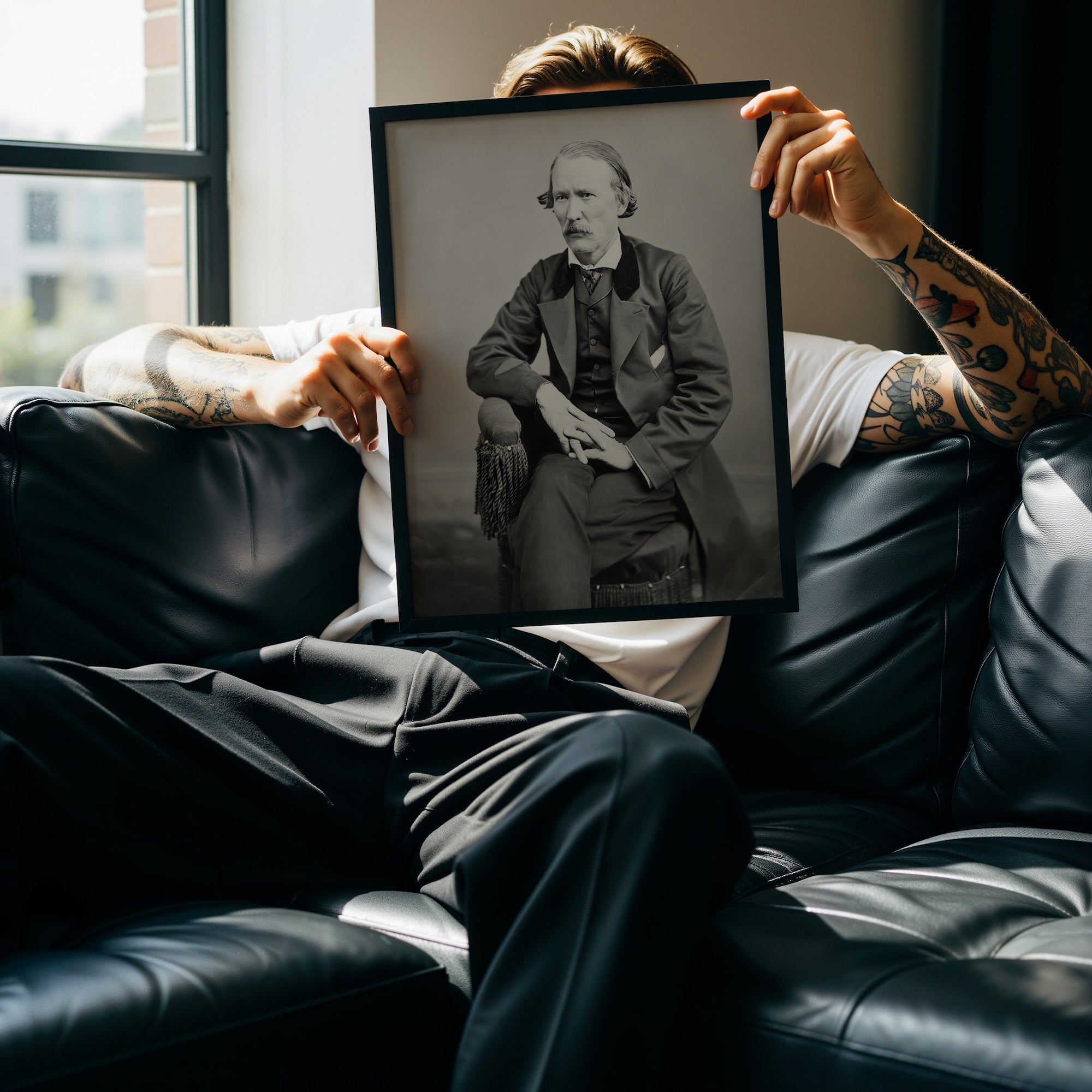 Frontiersman Kit Carson: Vintage Old West Black & White Photograph (Art Print)