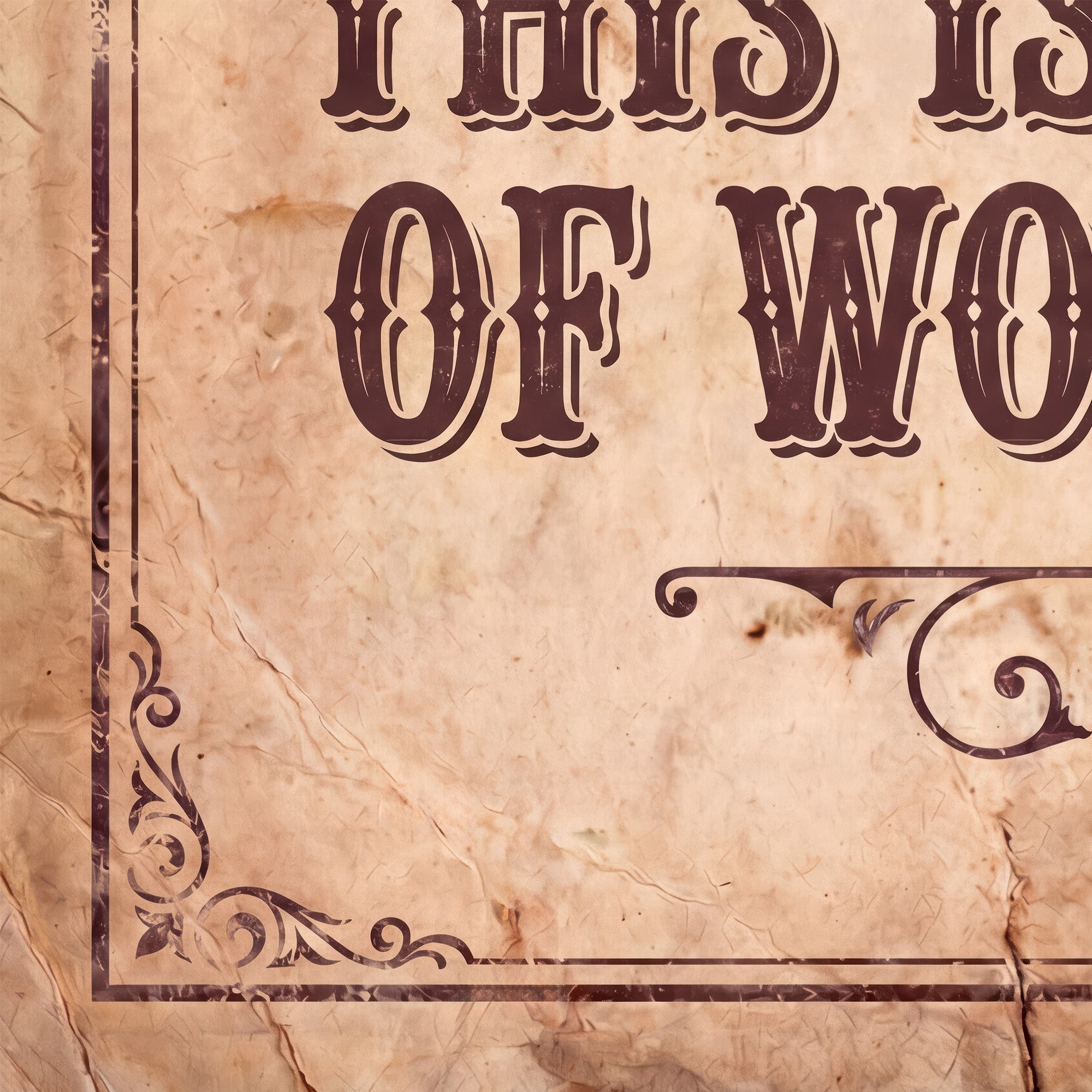 Land of Wolves: Sicario Movie Quote - Vintage Old West Art Print
