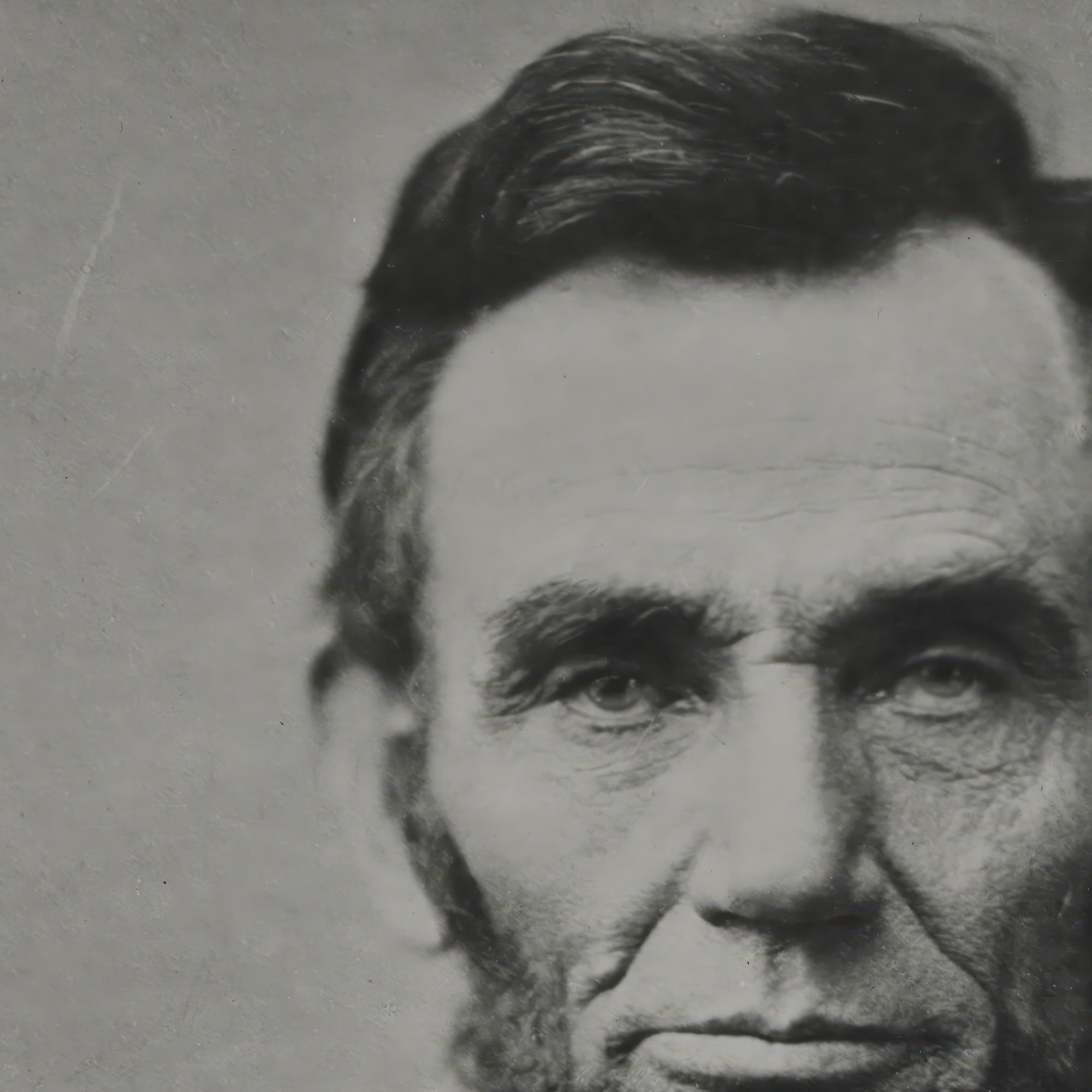Abraham Lincoln: Restored Vintage Black & White Photograph and Right Makes Might Quote Bundle (Ready-to-Frame Fine Art Poster Print Set)