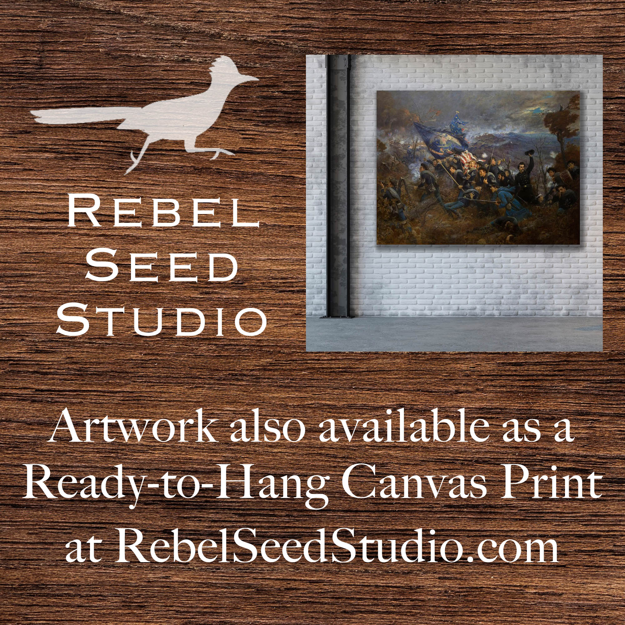 The Second Minnesota Regiment at Missionary Ridge: Restored Civil War Battle Painting Reproduction (Ready-to-Frame Fine Art Poster Print)
