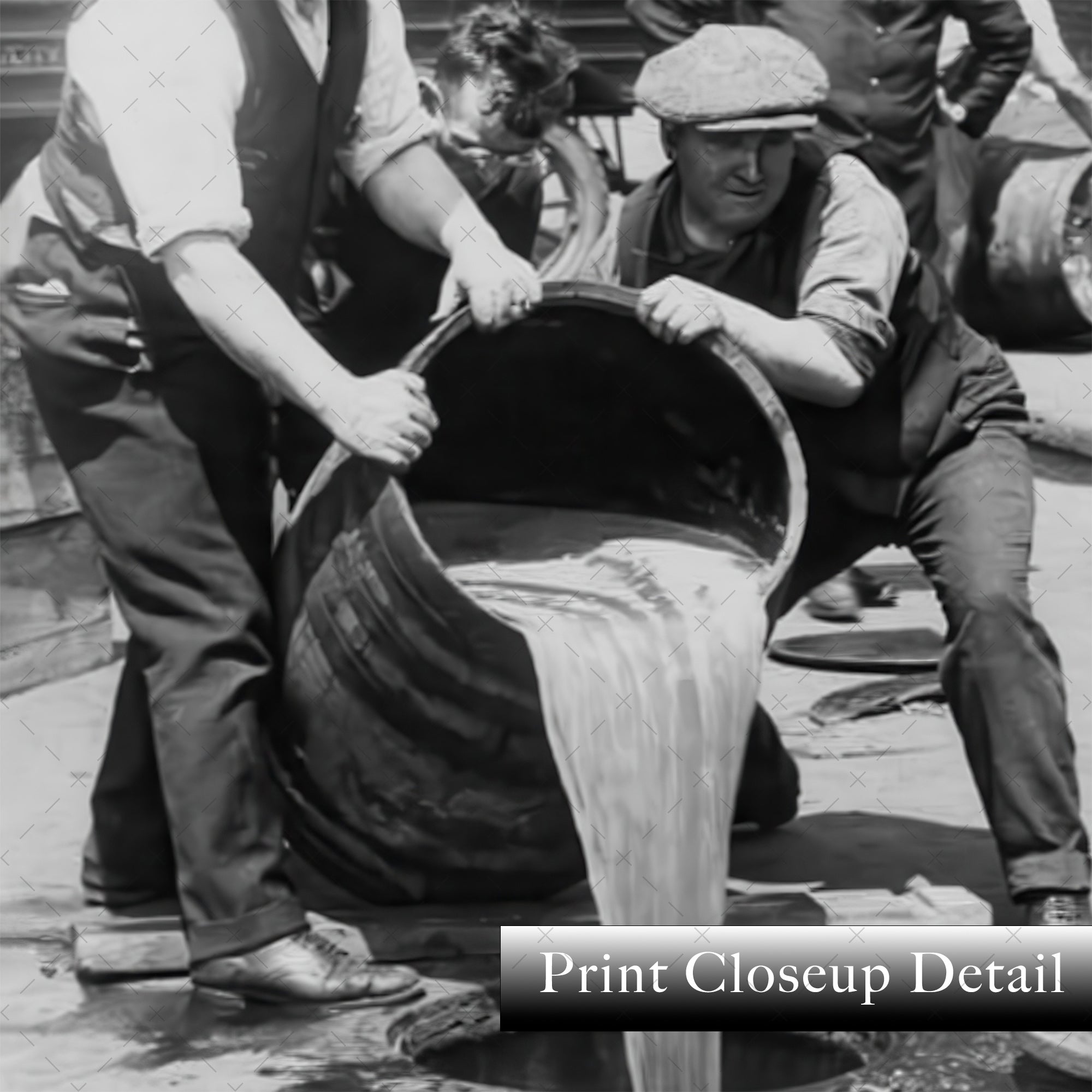 Prohibition Raid: New York City - Vintage Black & White Photograph (Art Print)
