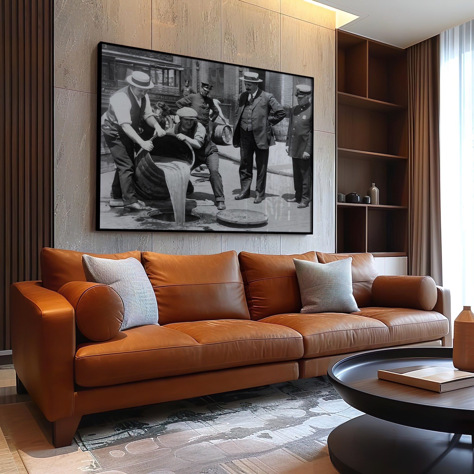 Prohibition Raid: New York City - Vintage Black & White Photograph (Art Print)