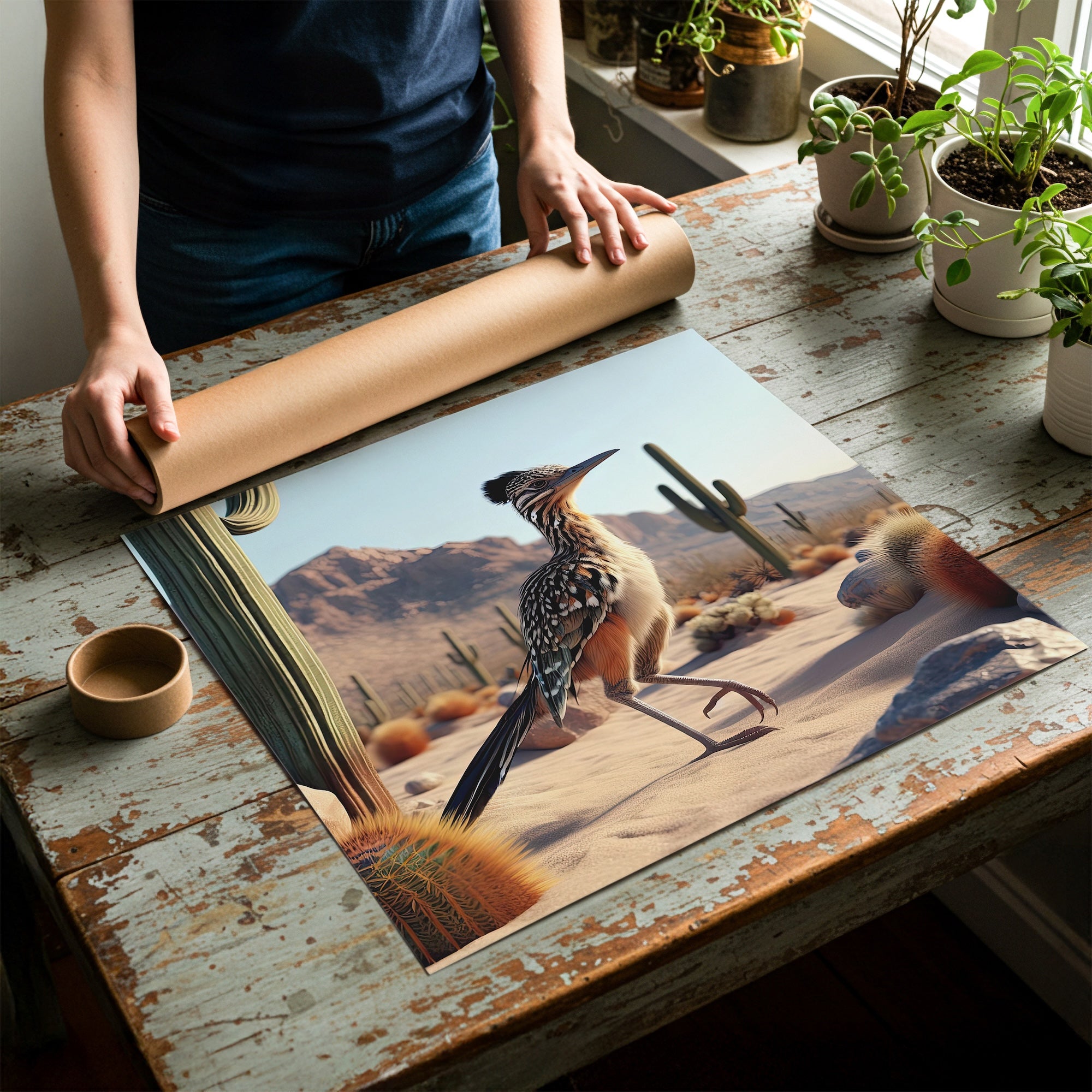 Roadrunner: Western Desert Art Print