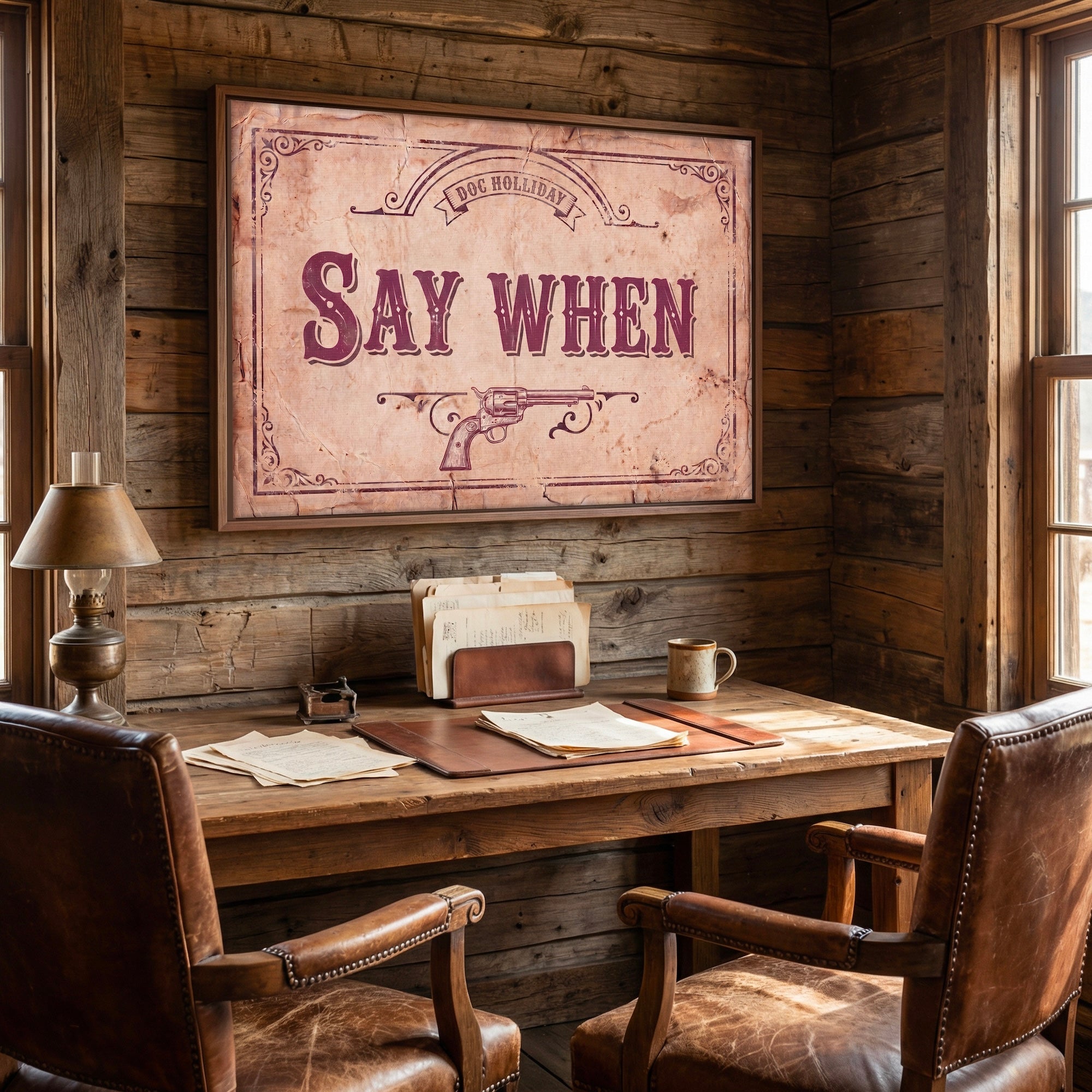 Say When: Doc Holliday Tombstone Movie Quote - Vintage Old West Art Print