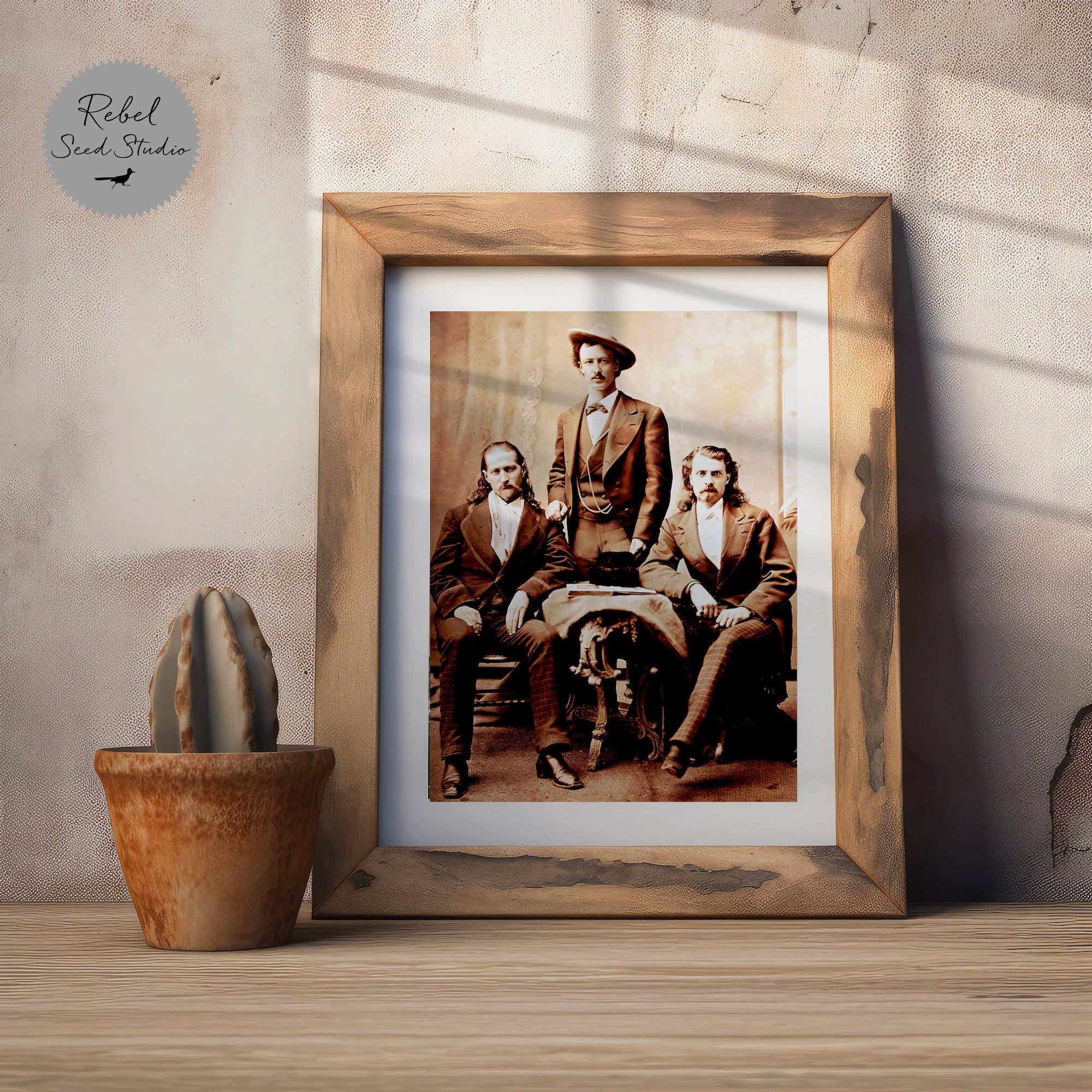 Scouts of the Plains - Wild Bill Hickok, Texas Jack Omohundro, Buffalo Bill Cody | Vintage Old West Photograph | Black & White and Sepia (Ready-to-Print Art | Digital Download)