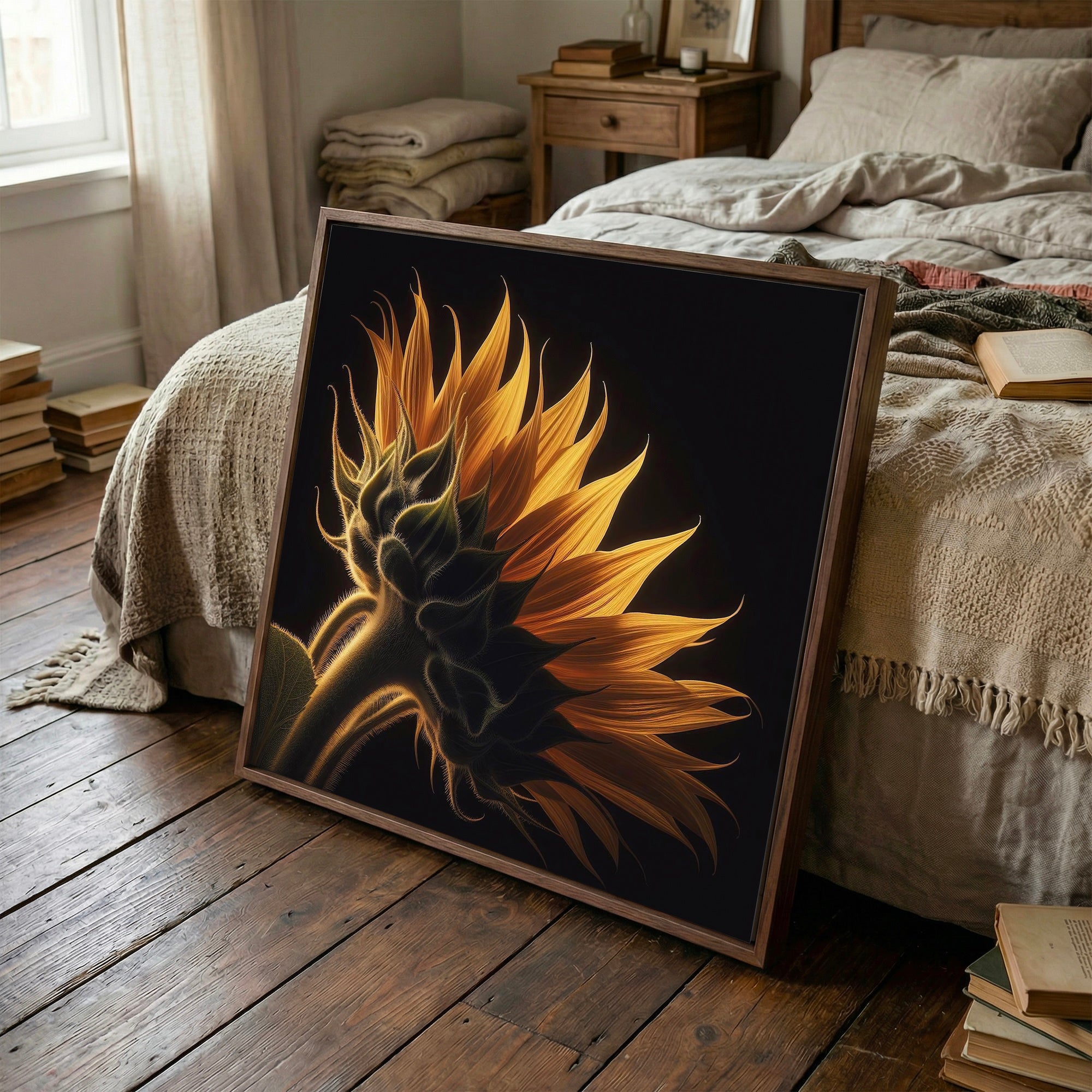 Sunflower: Nature Silhouette (Art Print)