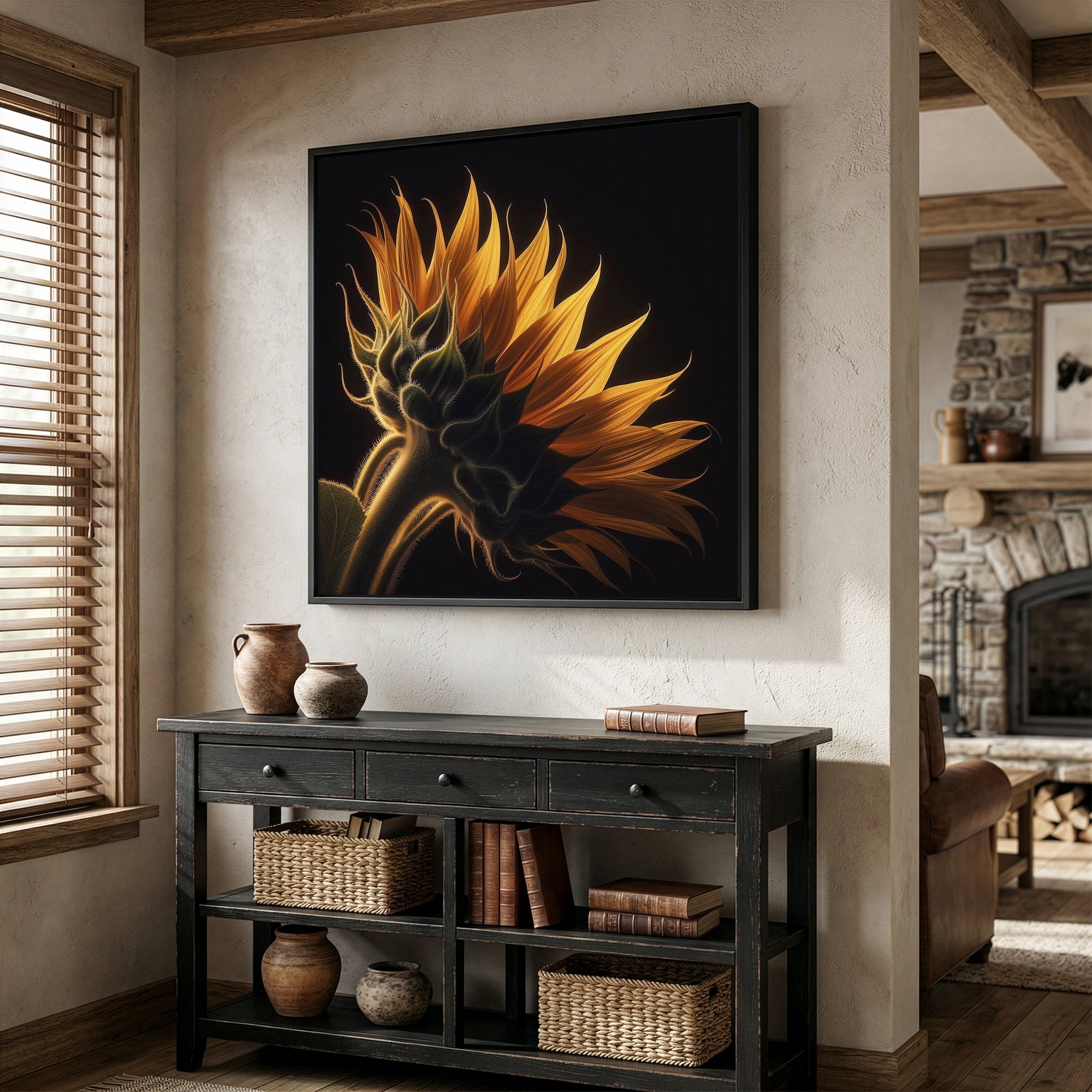 Sunflower: Nature Silhouette (Art Print)