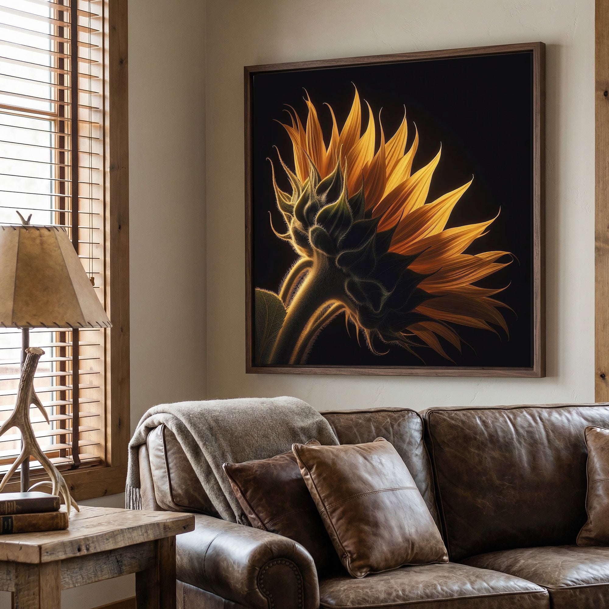 Sunflower: Nature Silhouette (Art Print)