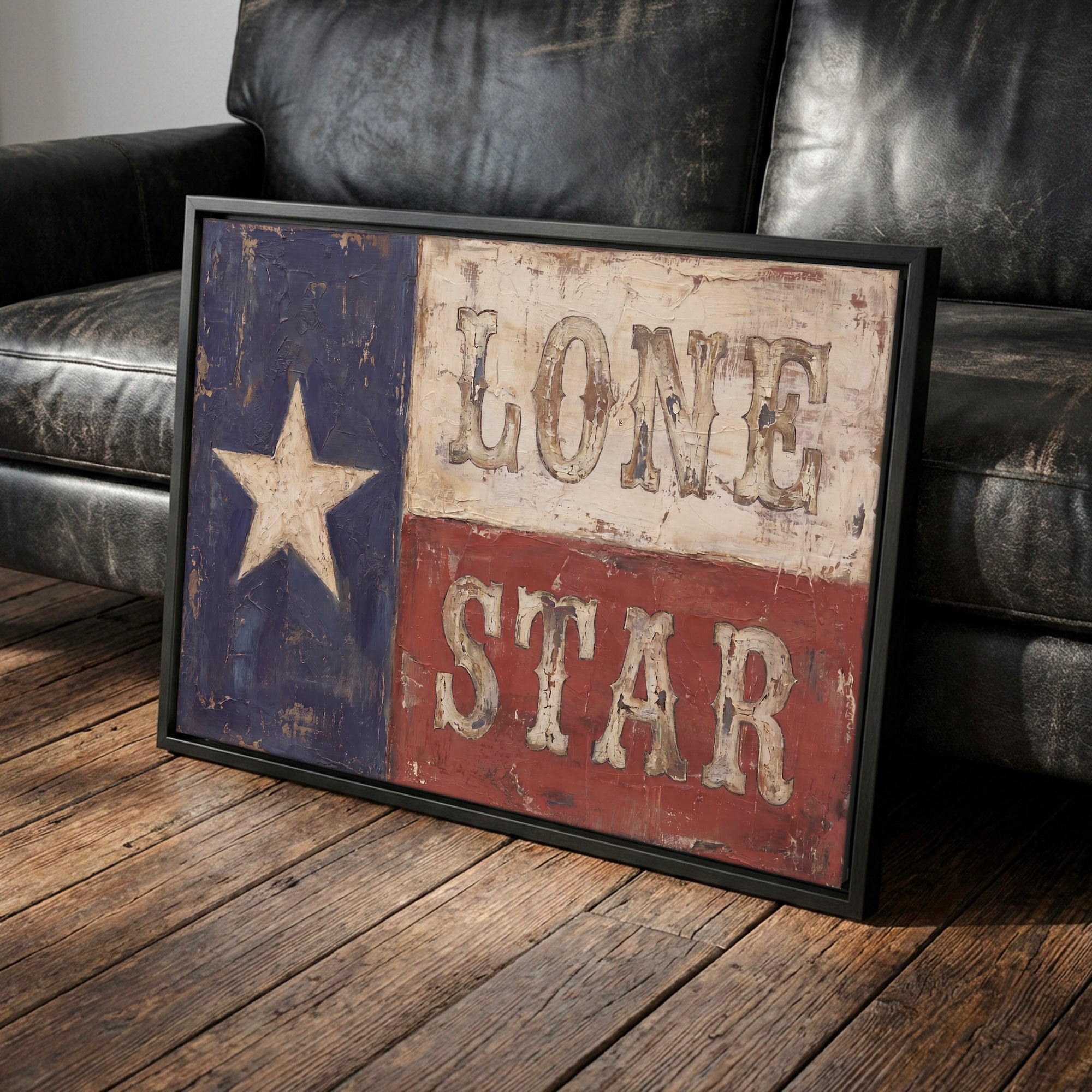 Texas Flag Lone Star: Vintage Old West Frontier Art Print