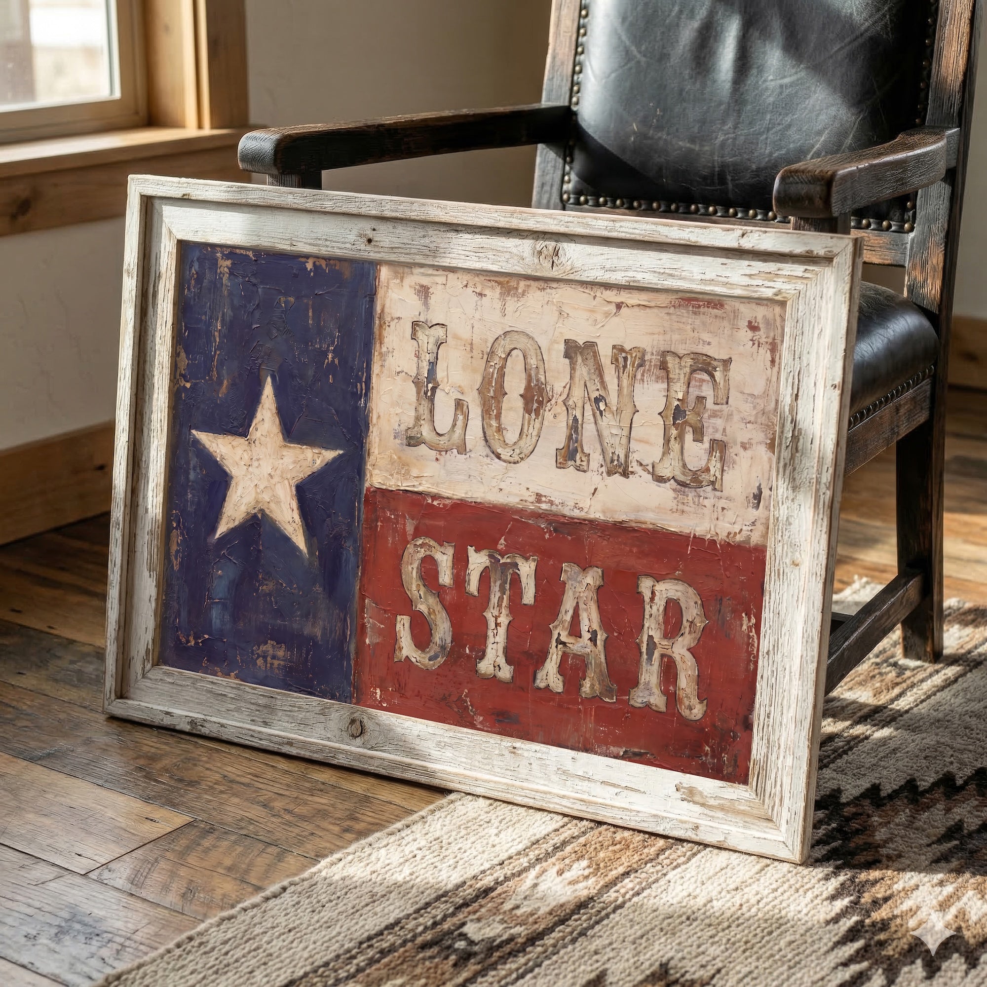 Texas Flag Lone Star: Vintage Old West Frontier Art Print