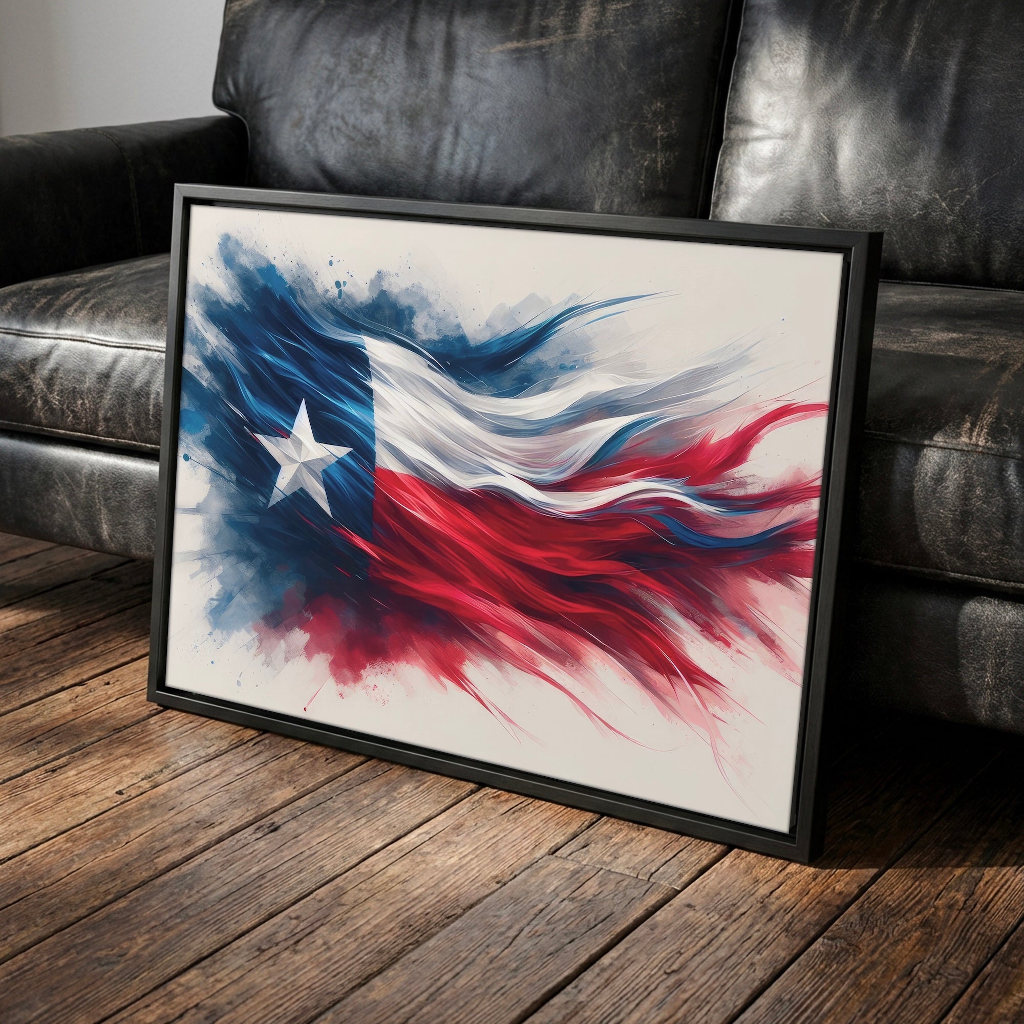 Texas Lone Star Flag: Patriotic Western Art Print