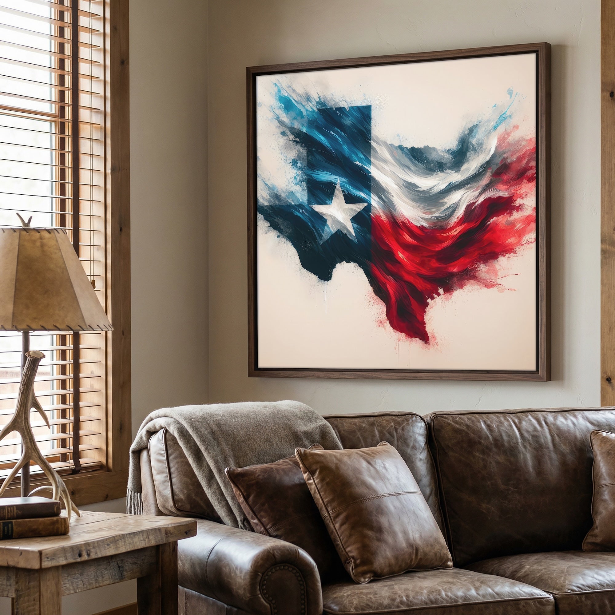 Texas Lone Star State Flag: Patriotic Western Art Print