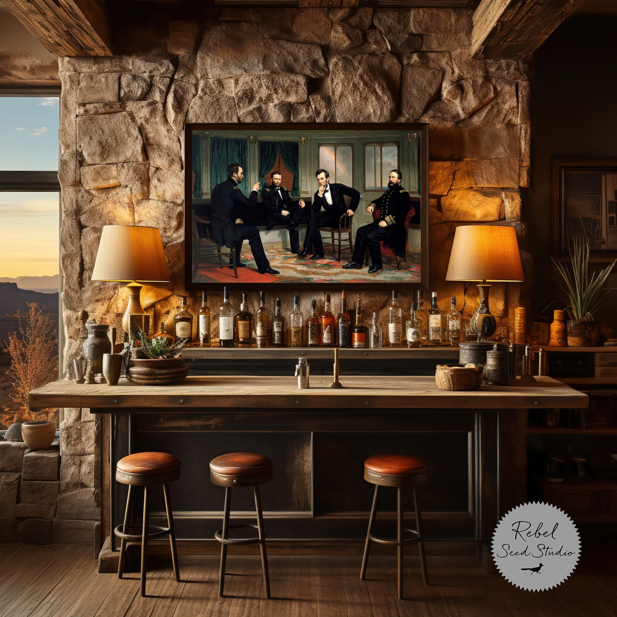 The Peacemakers: Civil War Painting Reproduction Print (Ready-to-Frame Fine Art Poster)