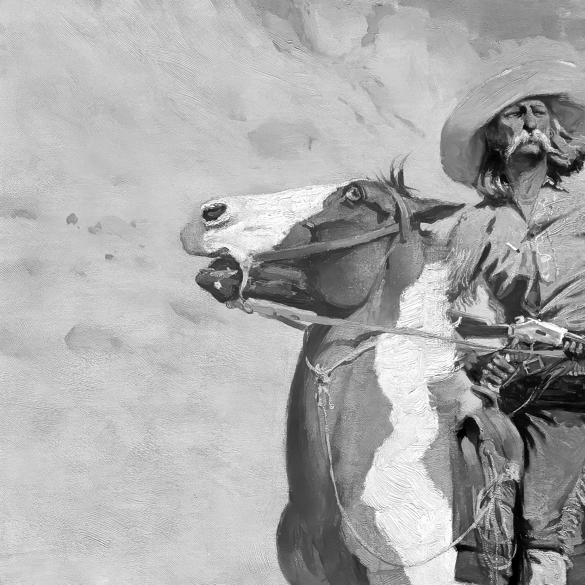 The Scout: Restored Old West Kit Carson Inspired Frontiersman Painting by Frederic Remington (Art Print)