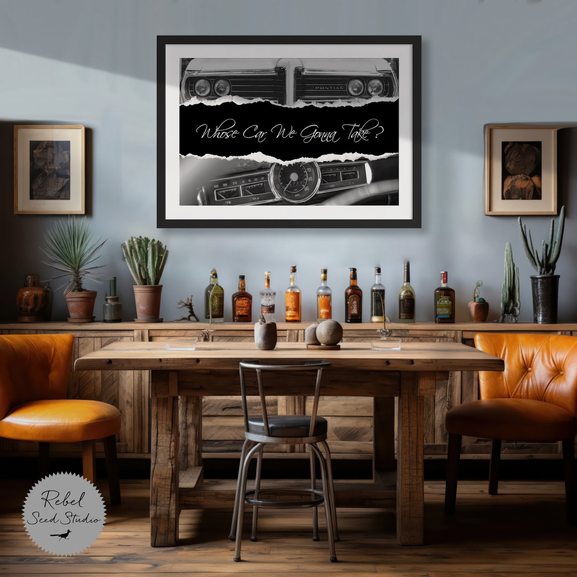 The Town - Vintage Car & Movie Quote: Whose Car We Gonna Take (Ready-to-Frame Fine Art Poster Prints)