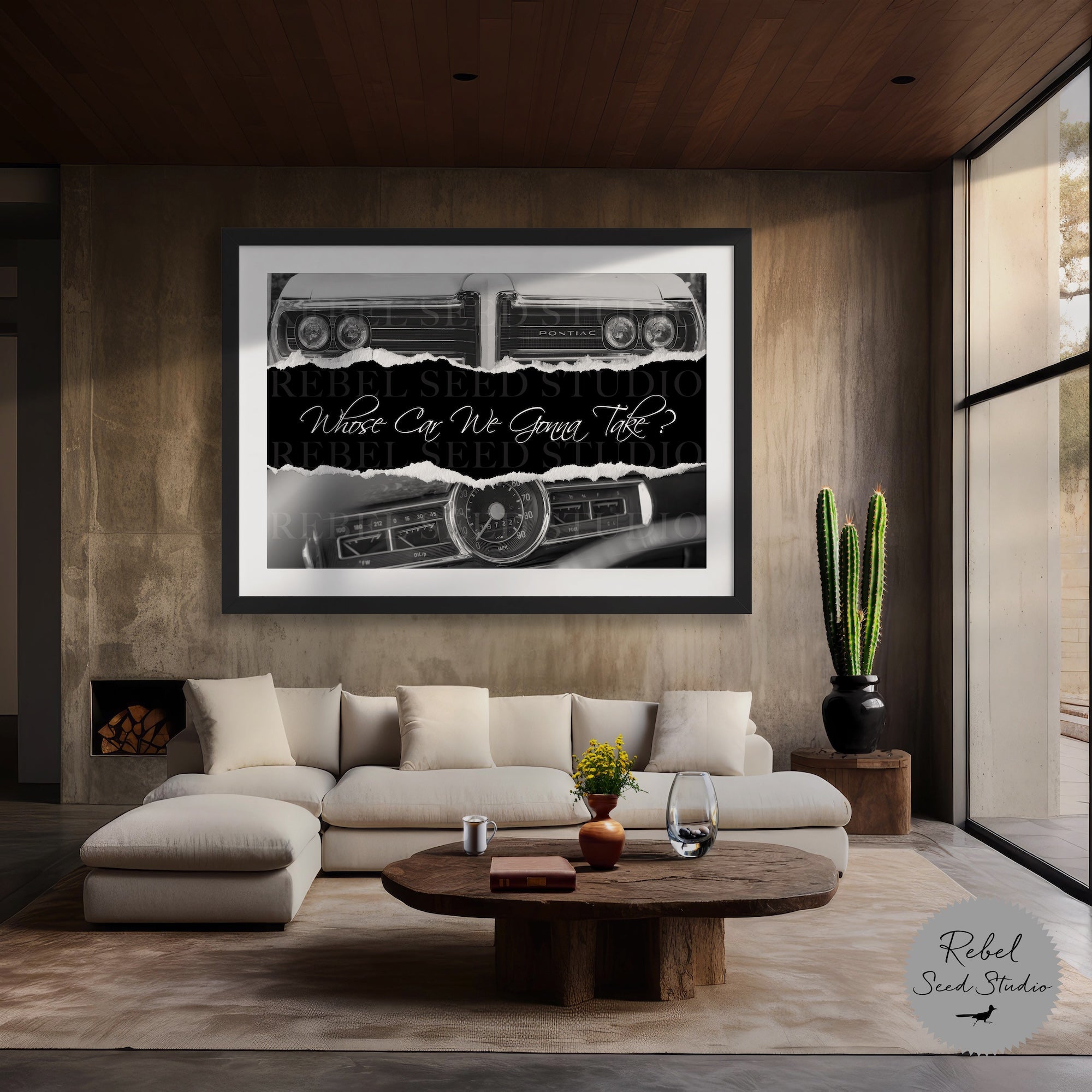 The Town - Vintage Car & Movie Quote: Whose Car We Gonna Take (Ready-to-Frame Fine Art Poster Prints)