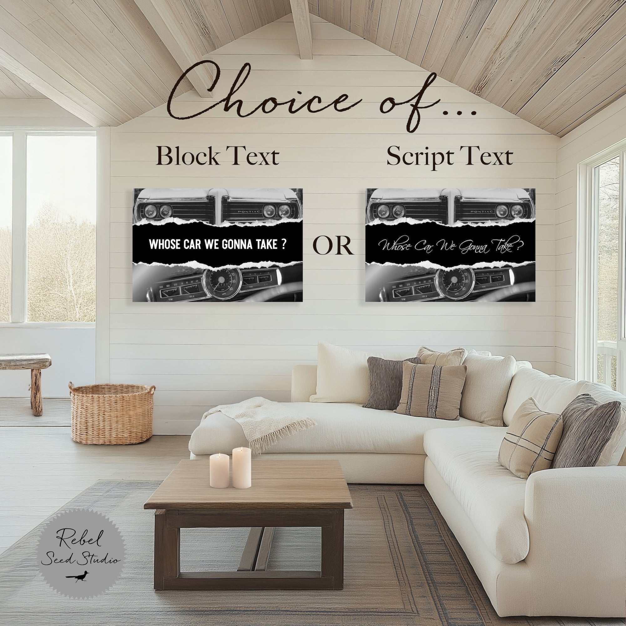The Town - Vintage Car & Movie Quote: Whose Car We Gonna Take? (Art Print + Ready-to-Print Digital Download)