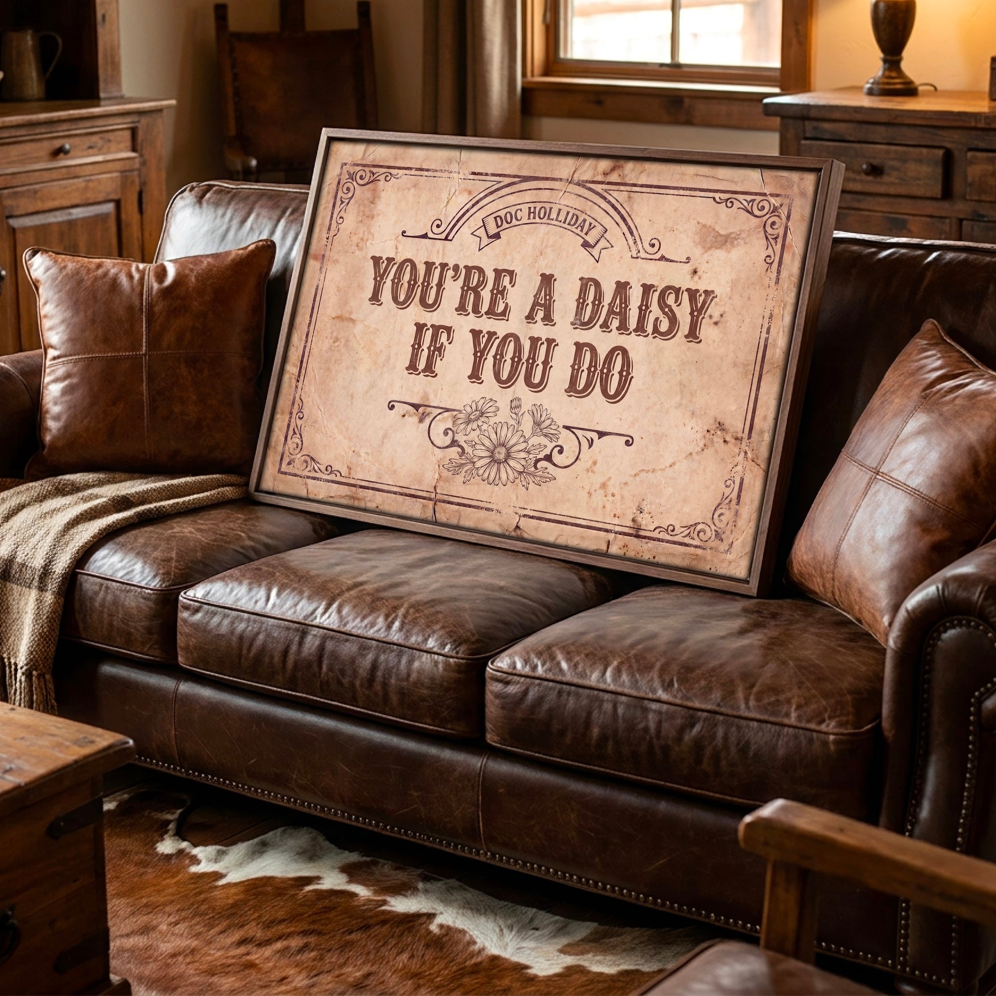 You're a Daisy If You Do: Doc Holliday Tombstone Movie Quote - Vintage Old West Art Print