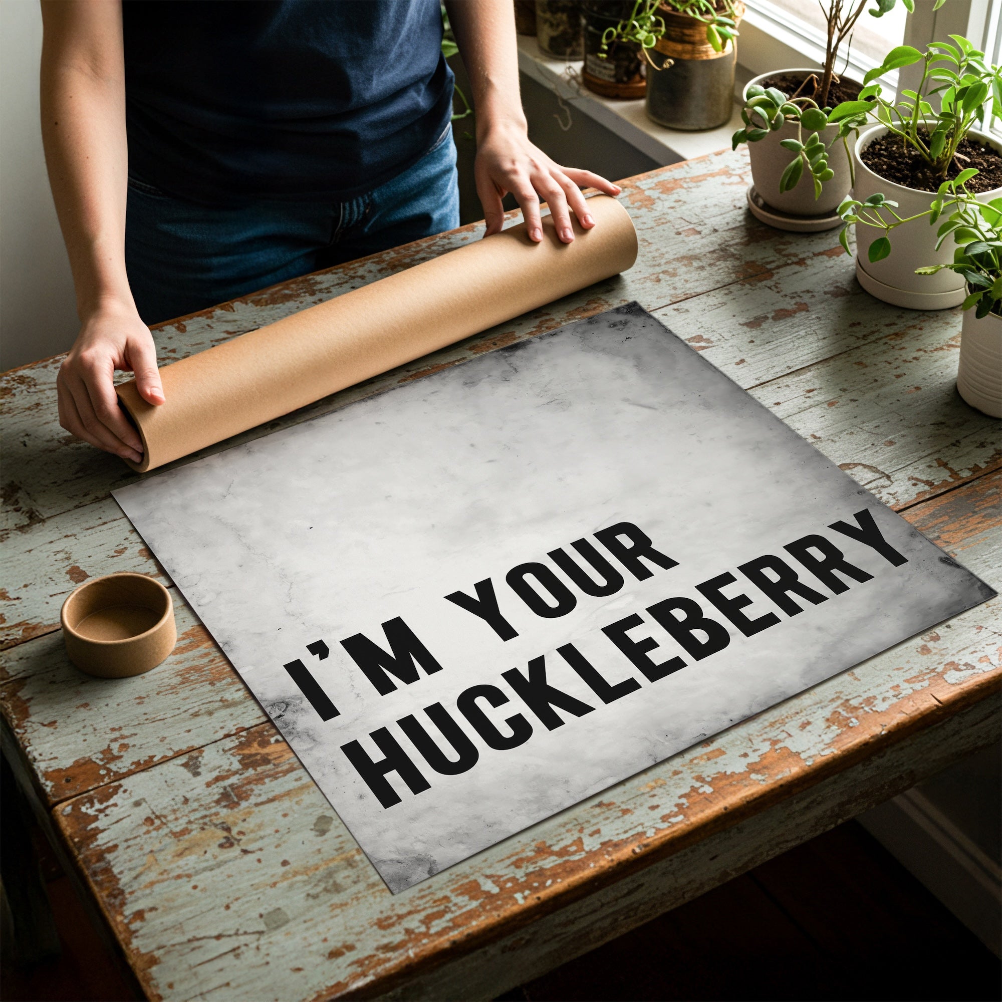 Tombstone Movie Quote: I'm Your Huckleberry - Doc Holliday & Wyatt Earp Inspired Vintage Old West Art Print
