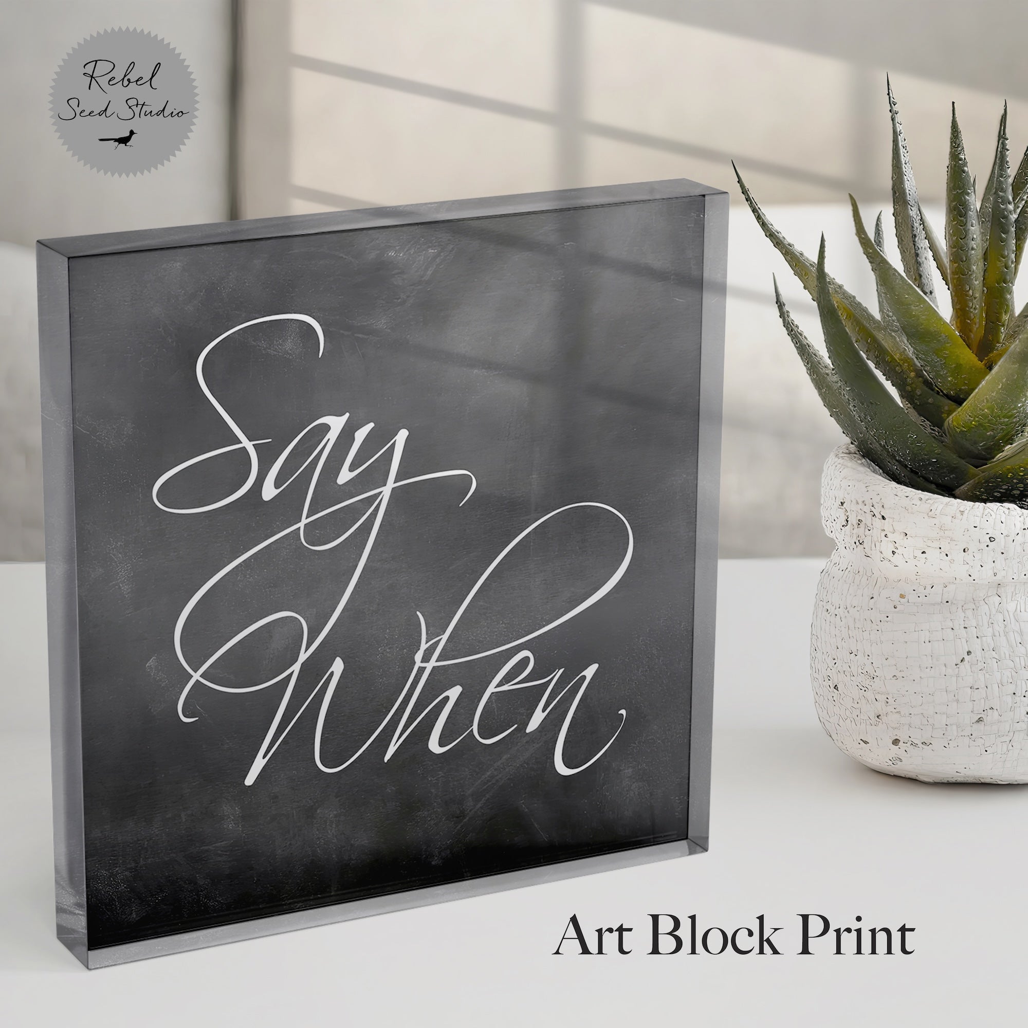 Tombstone Movie Quote: Say When | Doc Holliday | Western (Art Print)